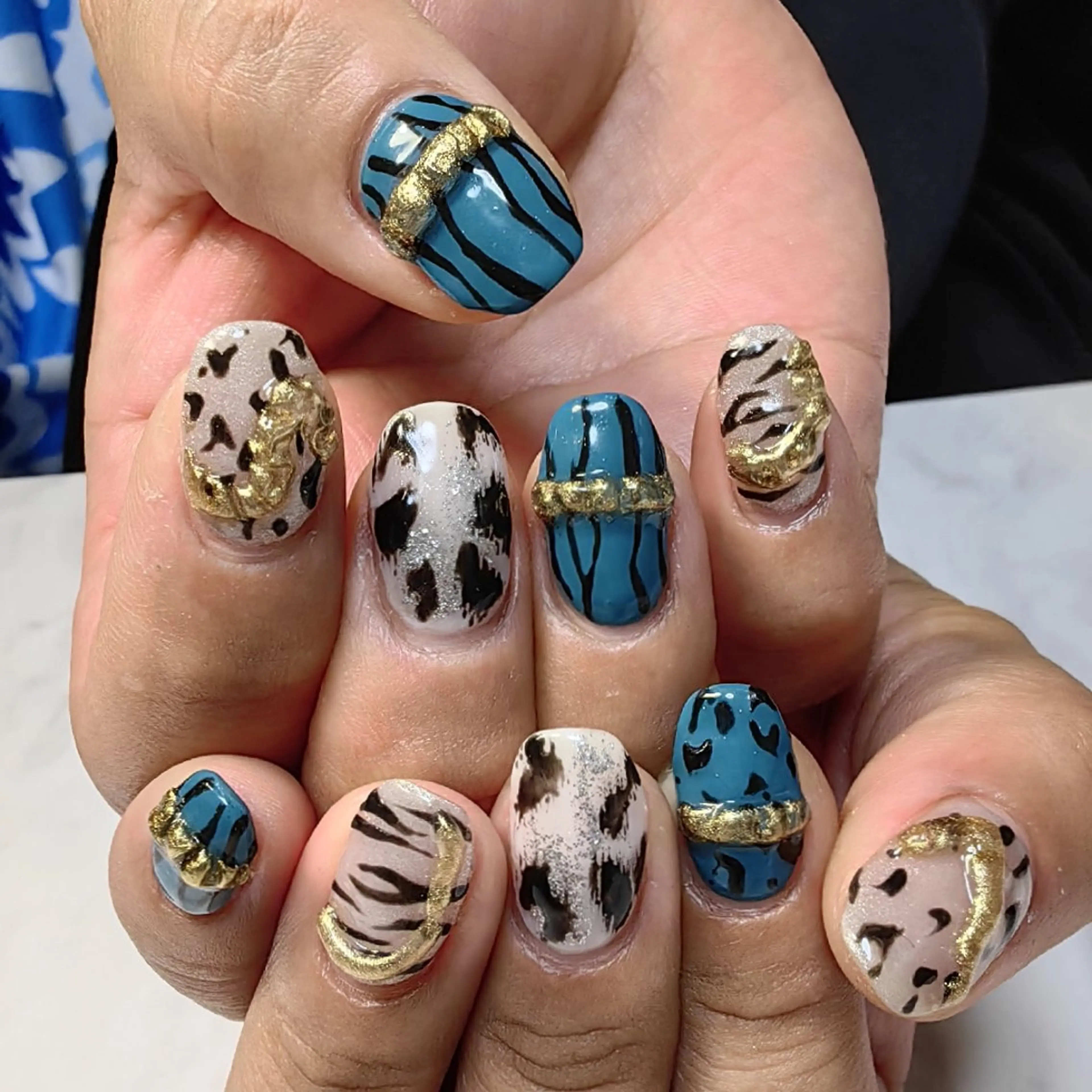 ネイル アニマル柄 ハンドネイル reve あやののネイルデザイン