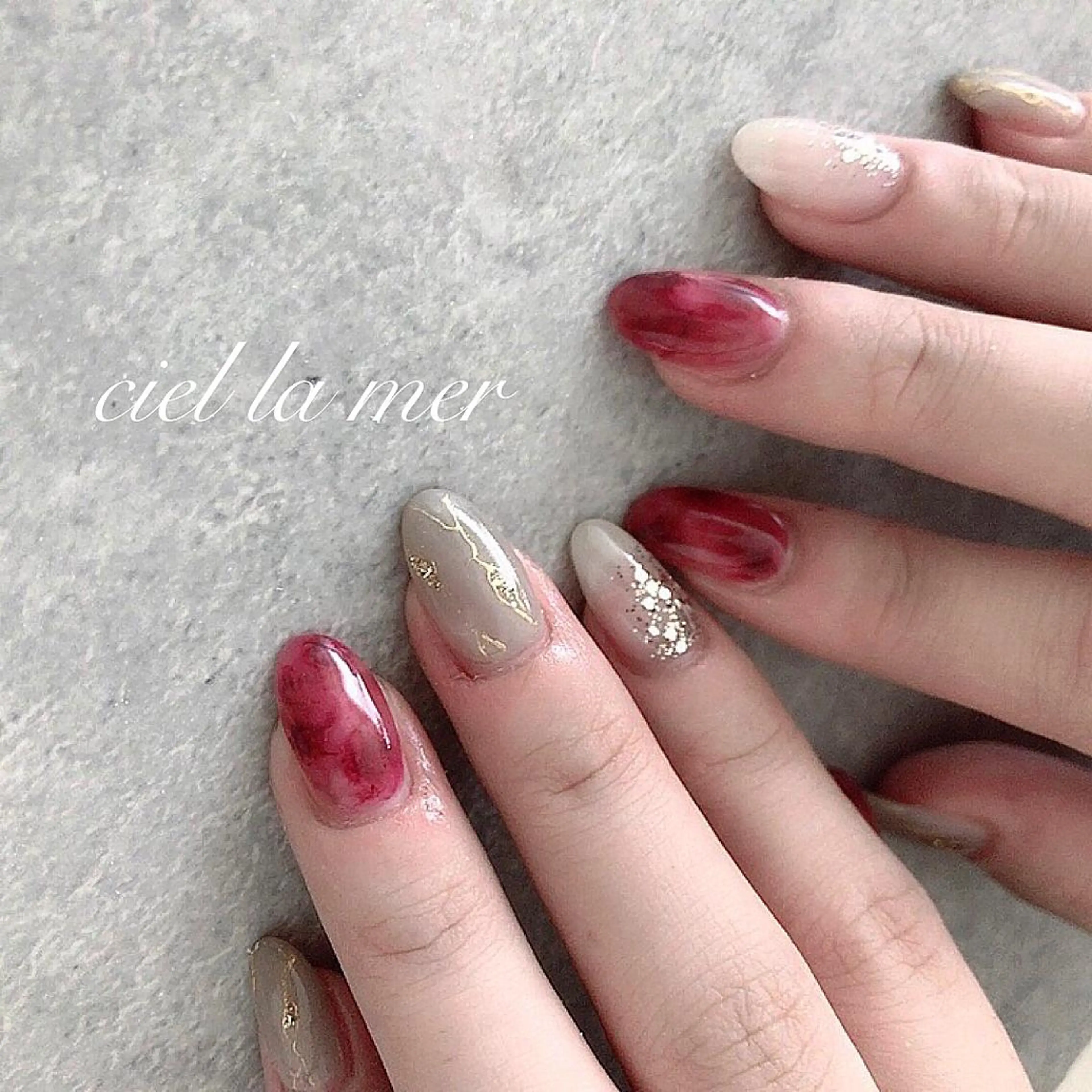 ネイル ハンドネイル フットネイル ciel la merのネイルデザイン