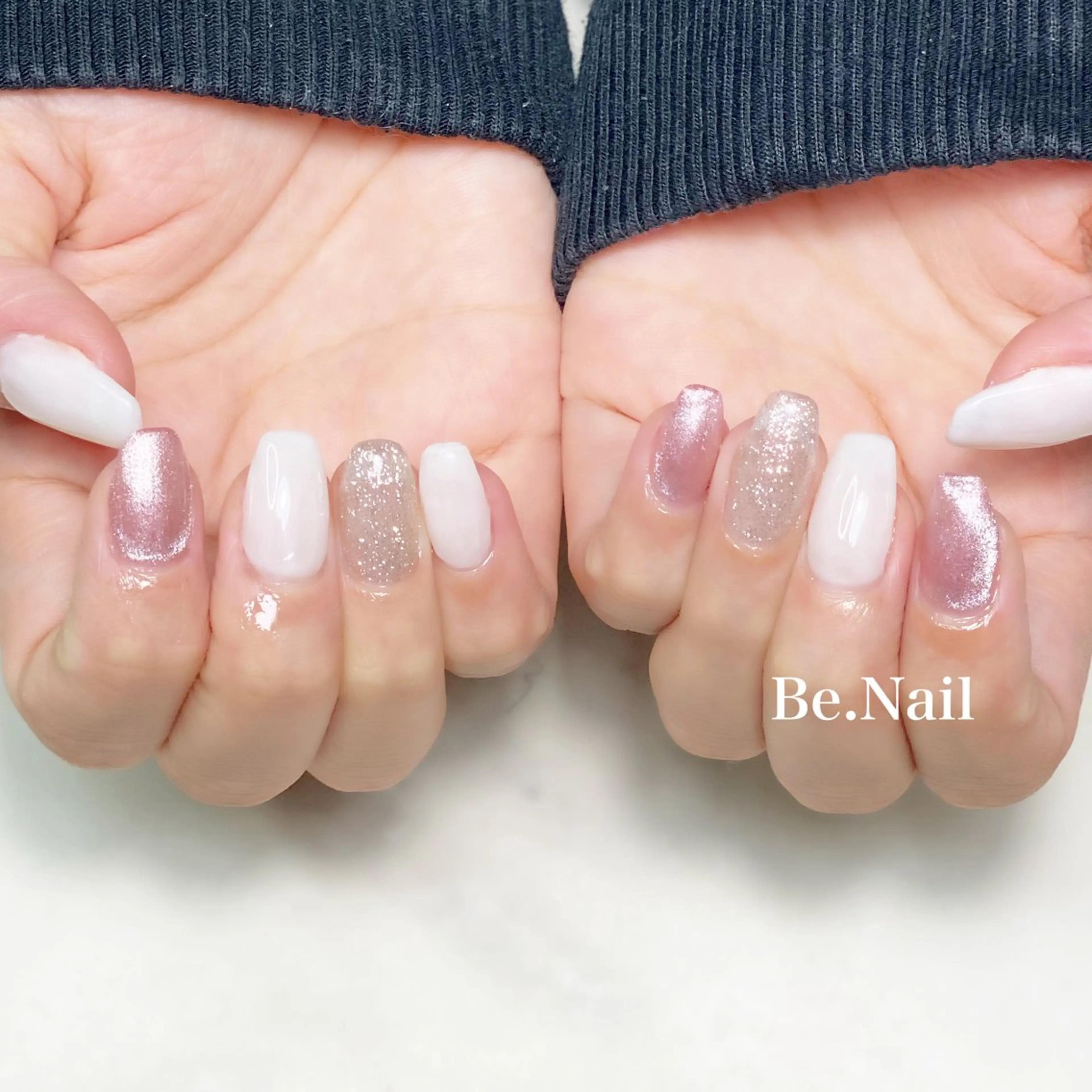 ネイル ジェルネイル シンプルネイル 冬ネイル Be. Nailのネイルデザイン