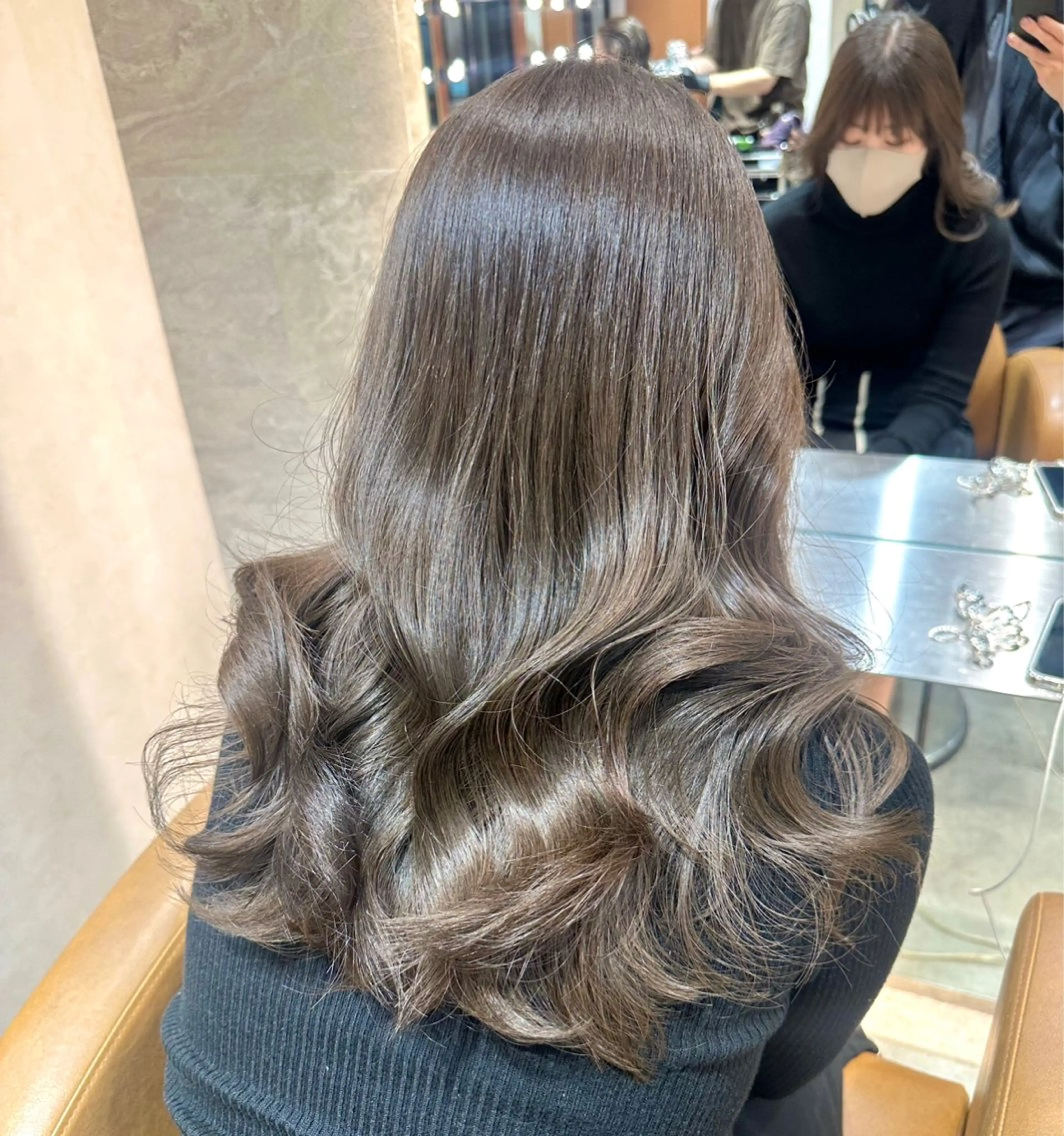 セミロング レイヤーカット カット ヘアカラー トリートメント ヘアセット 銀座副店長/レイヤー /韓国ヘア/髪質改善のヘアスタイル