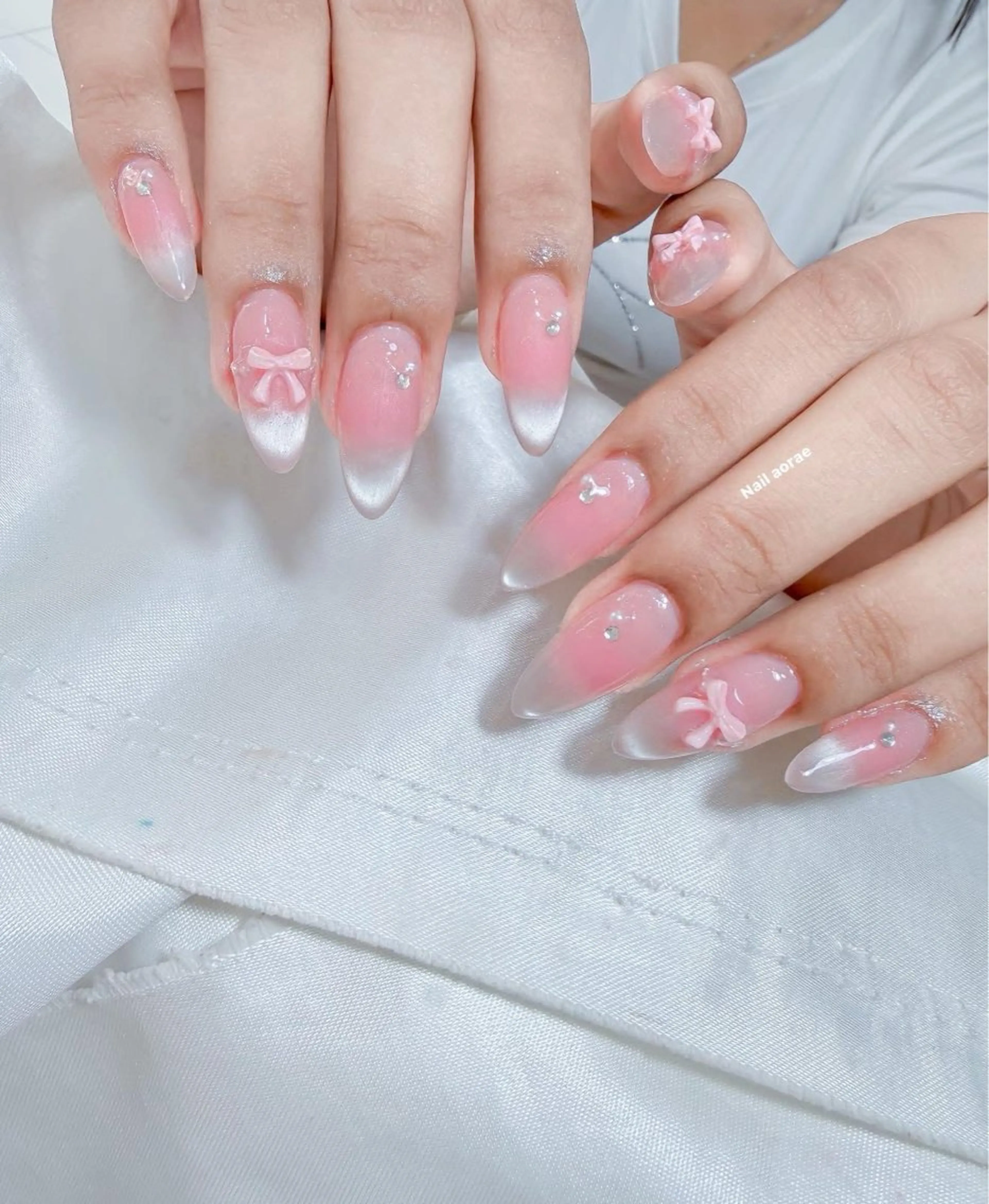 ネイル チークネイル フレンチネイル グラデーション 韓国ネイル マグネットネイル ハンドネイル Heng688 へンのネイルデザイン