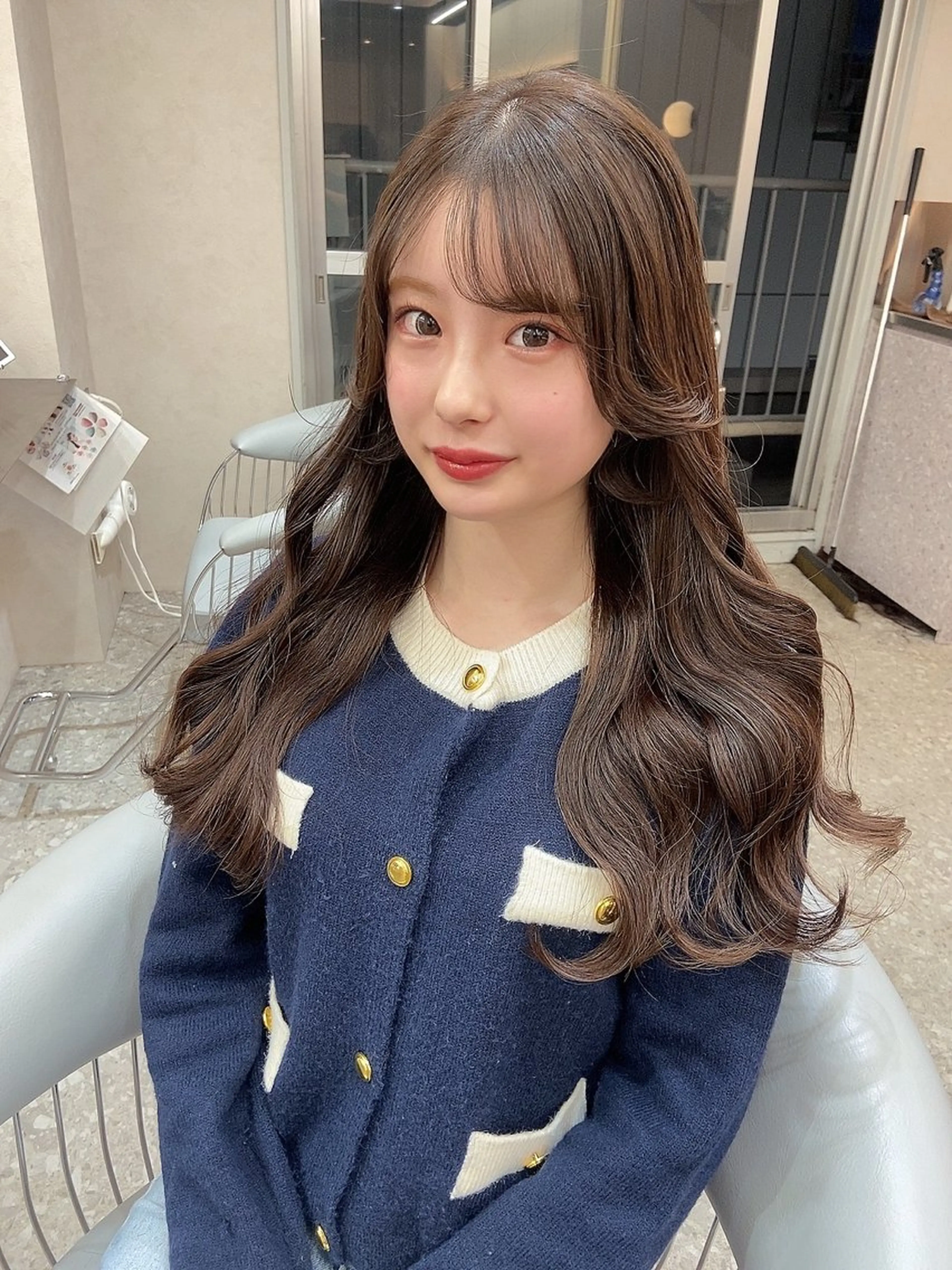 ロング カラー ヨシンモリ 韓国風ヘア カット ヘアカラー トリートメント 新宿/韓国ヘア 中明度カラー/かやのヘアスタイル