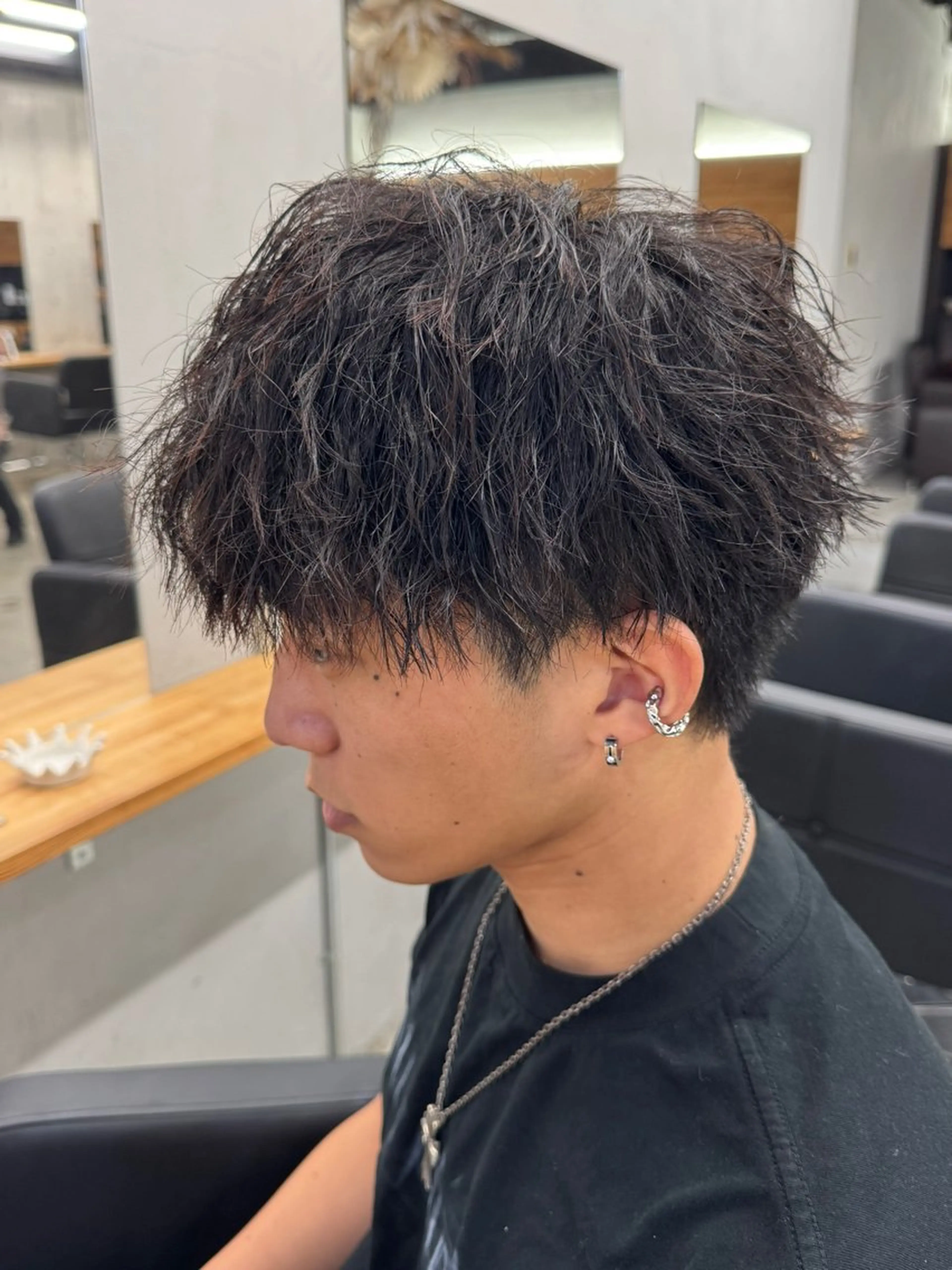 メンズ カット パーマ アキト/ メンズ/透明感暗髪のヘアスタイル