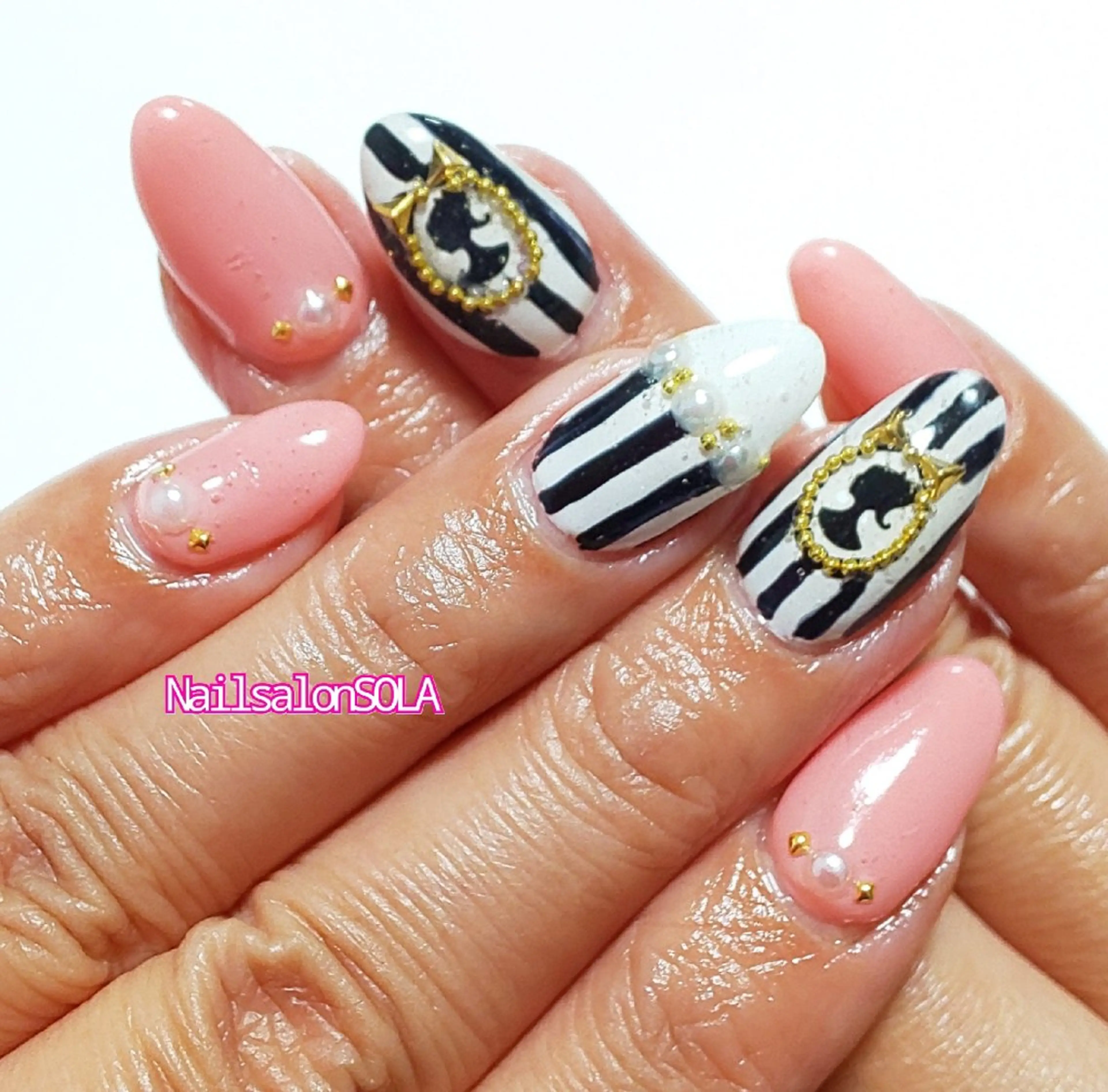 ネイル オフィスネイル ピンク 田代 夏子のネイルデザイン