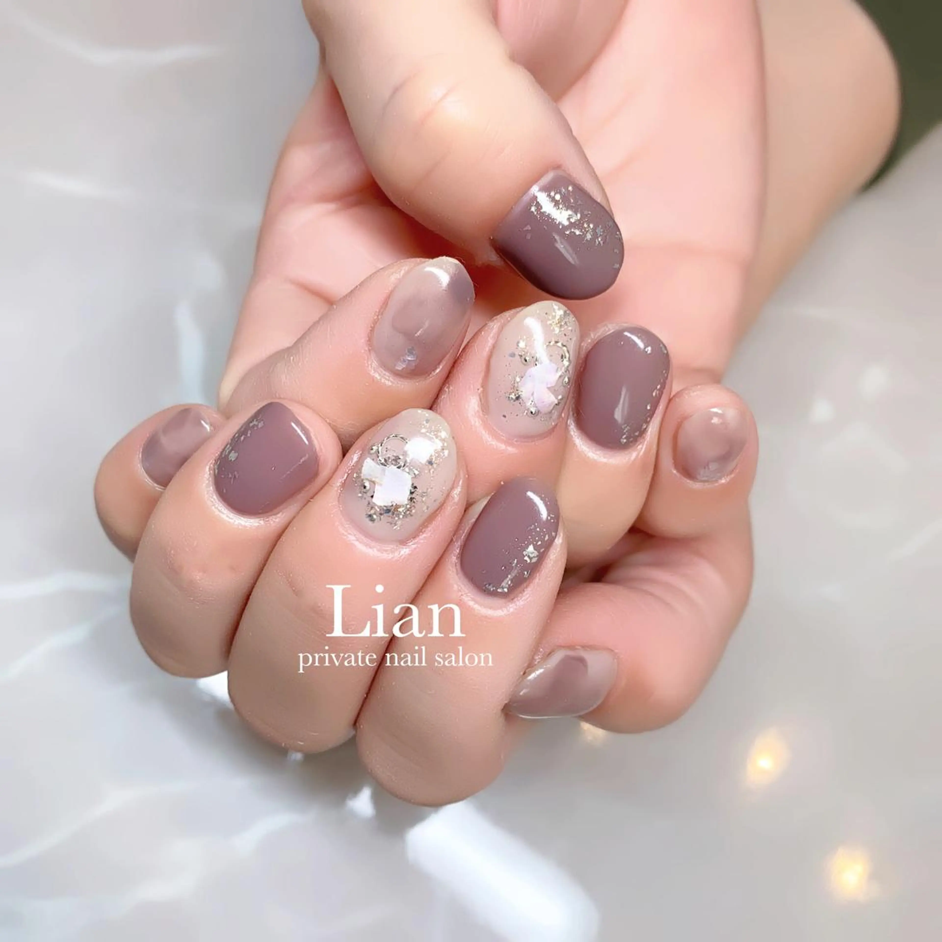 ネイル キラキラネイル シルバー nailsalon Lenoaのネイルデザイン