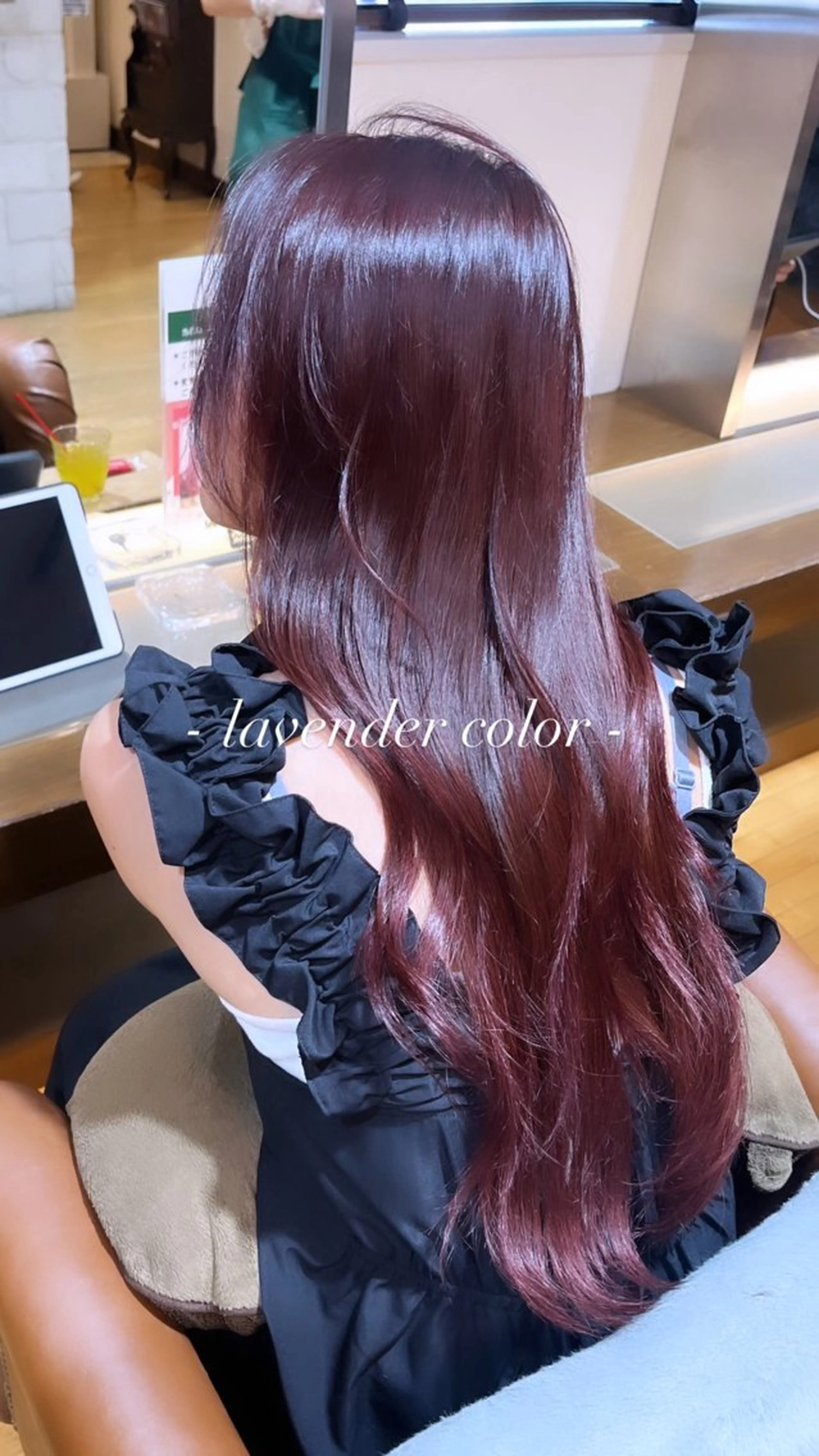 ロング カラー カット ヘアカラー トリートメント ミシェル /韓国ヘア🕊️のヘアスタイル