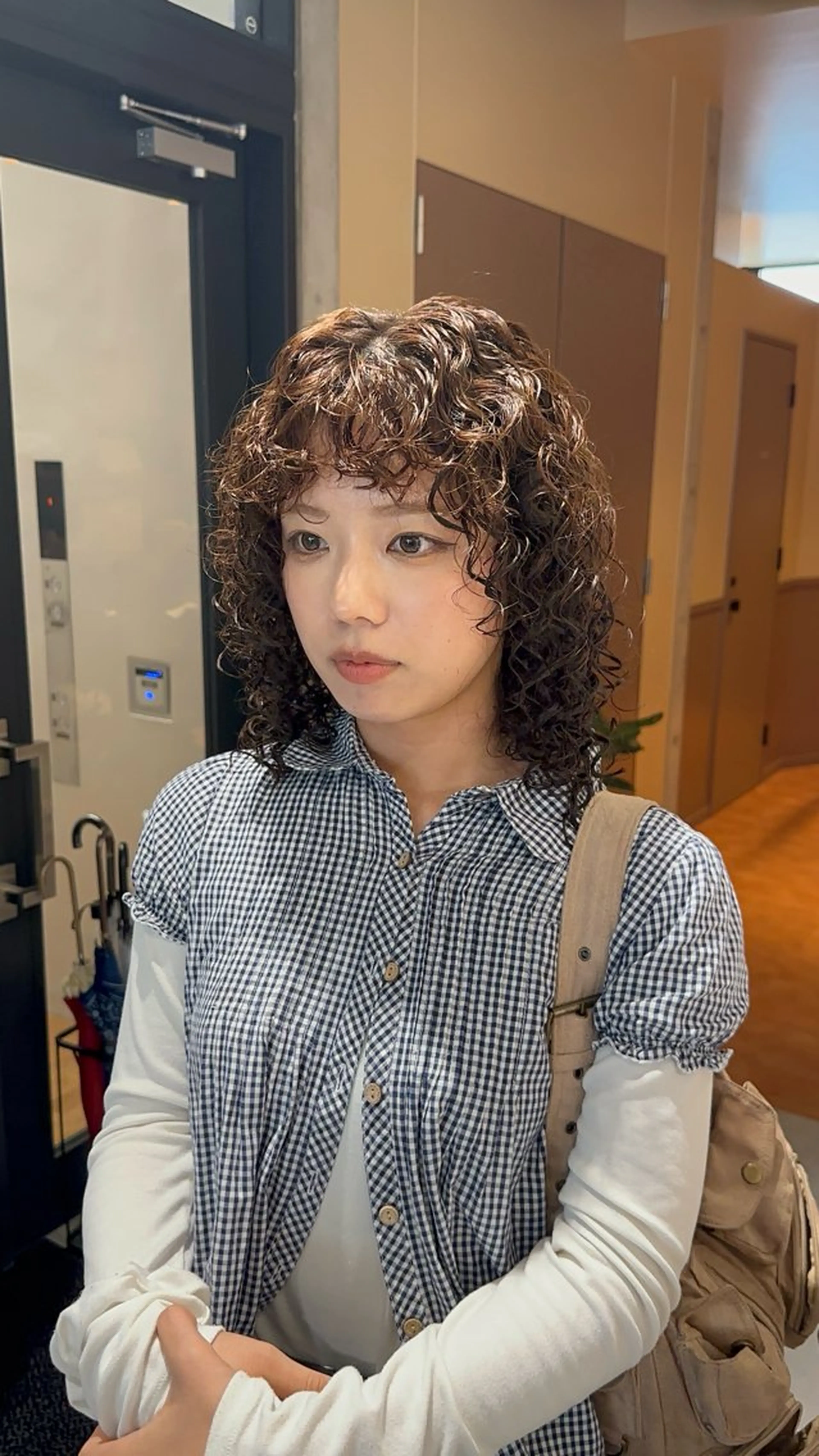 カット+くるくるスパイラルパーマの写真