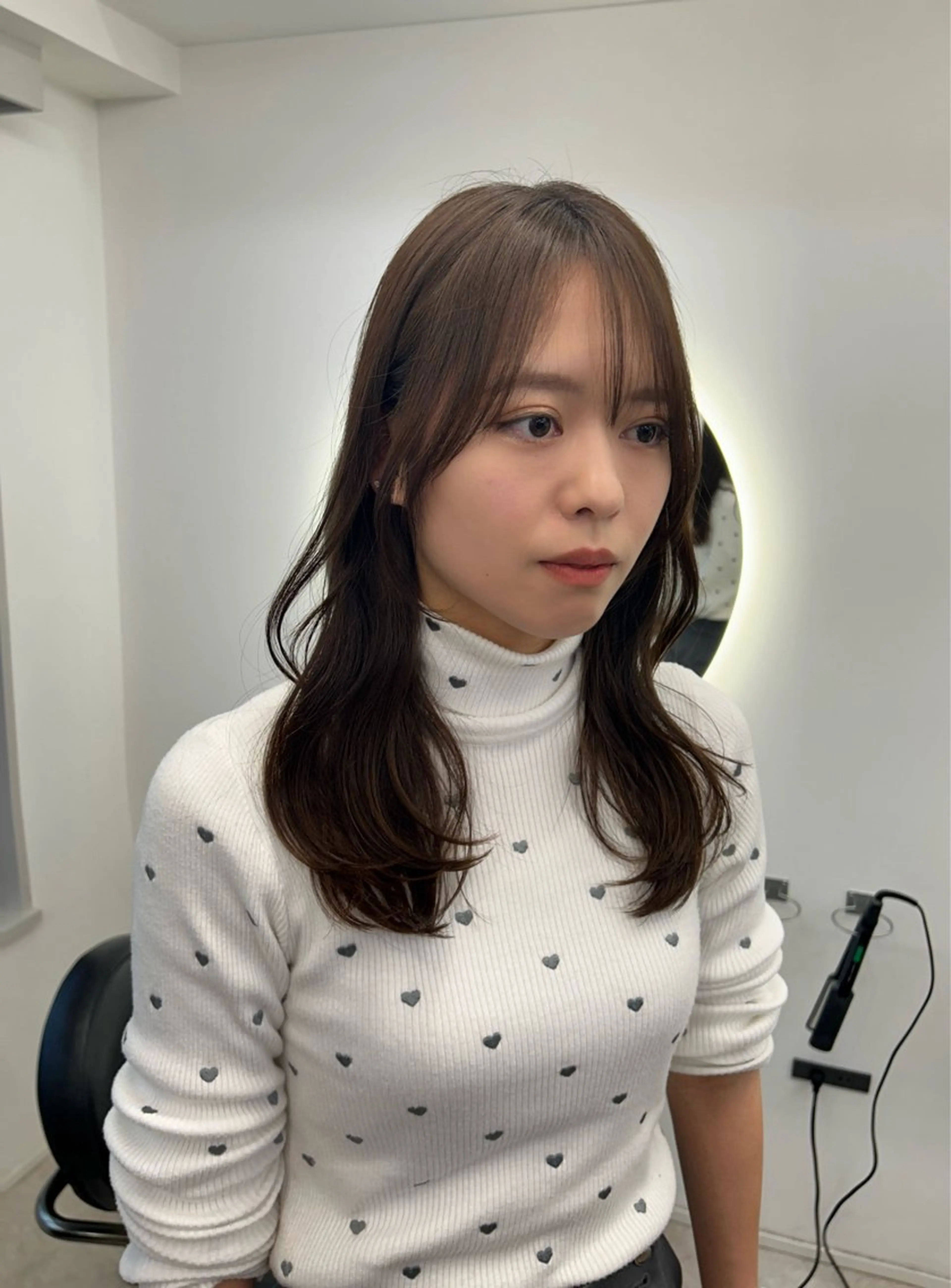 セミロング カット ヘアカラー トリートメント わかまつ　ももみ 🕊️/顔周りカットのヘアスタイル