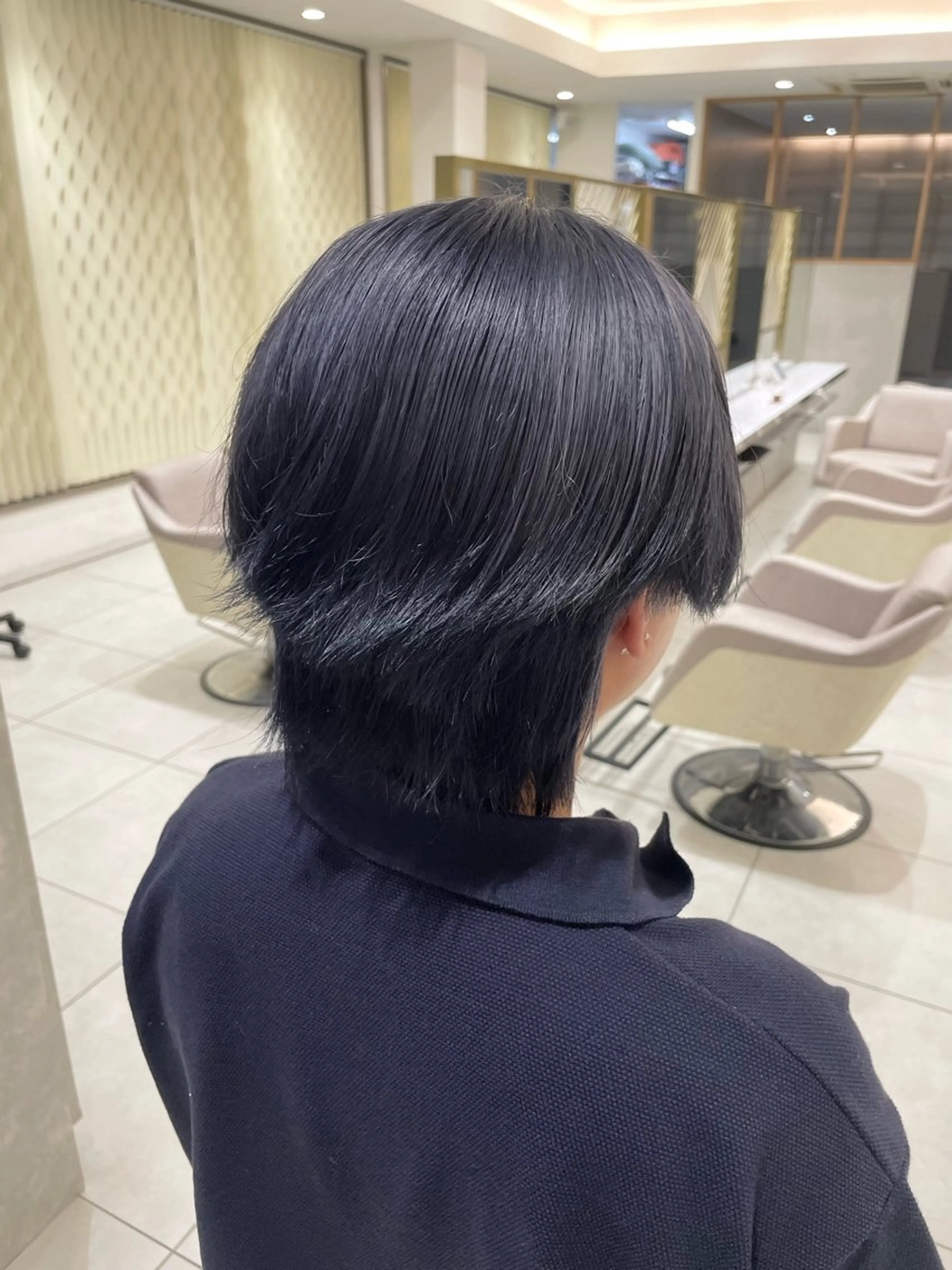 ショート カラー アッシュ ブルーカラー ブルーアッシュ ヘアカラー 顔まわり/インナー カラー/　syuriのヘアスタイル