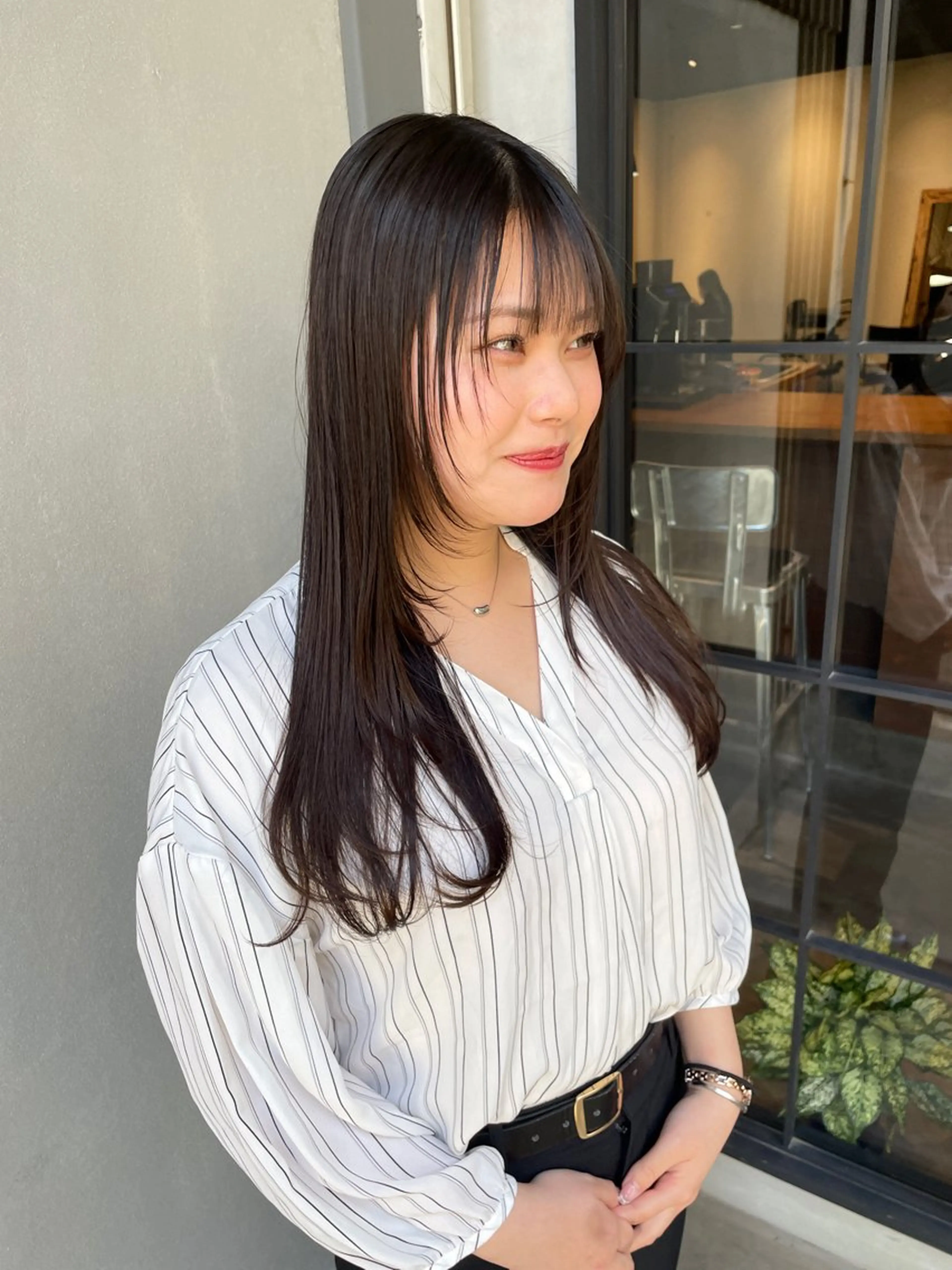 ロング 縮毛矯正 fubuki🪷 似合わせカットカラーのヘアスタイル