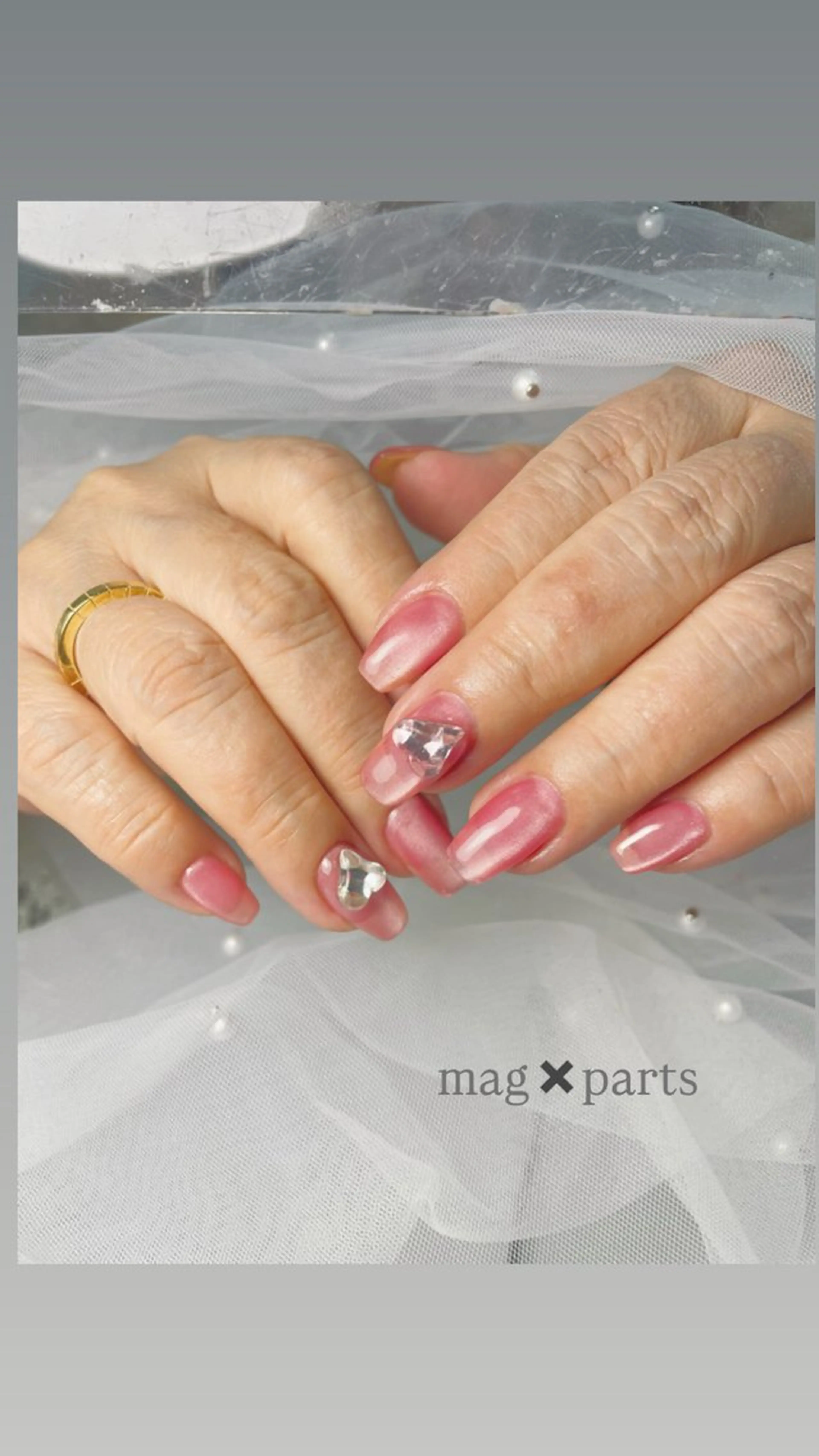 ネイル ハート ハンドネイル Nail Eyelashのネイルデザイン