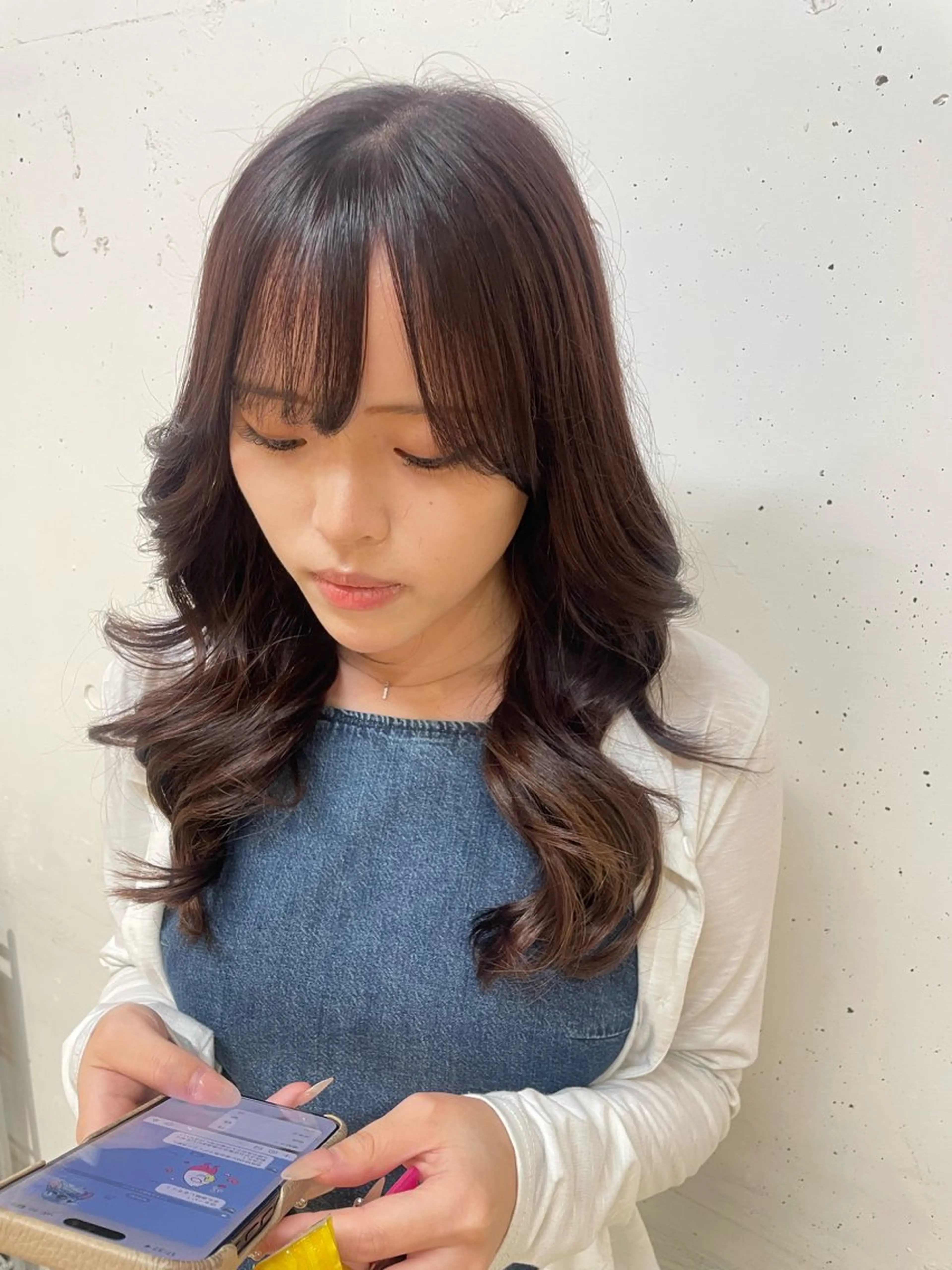 セミロング カラー 髪質改善/縮毛/新宿 🫧SUZUKA🫧のヘアスタイル