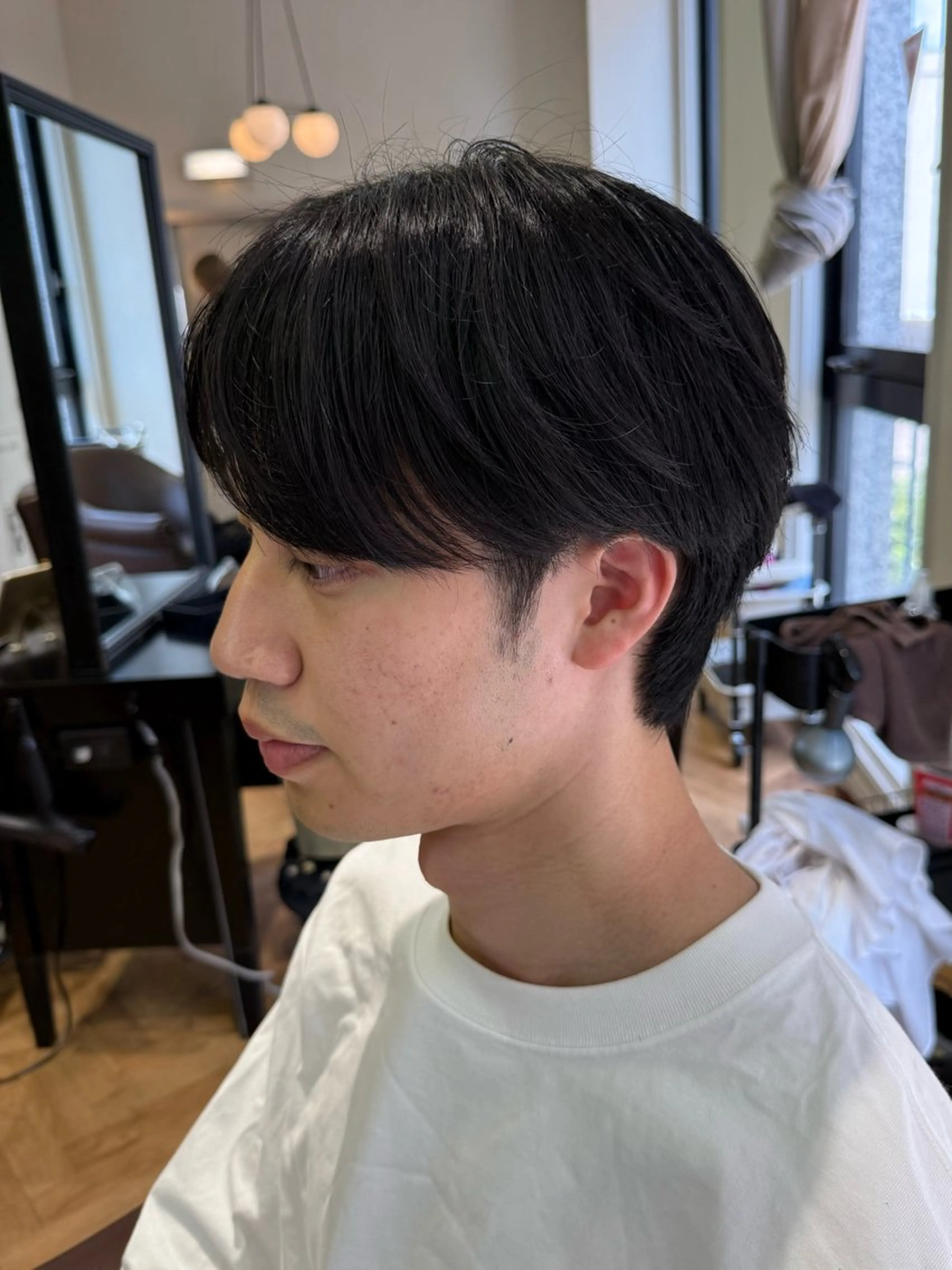 ミディアム メンズ センターパート メンズ韓国風 韓国風ヘア 溝口 槙里也のヘアスタイル