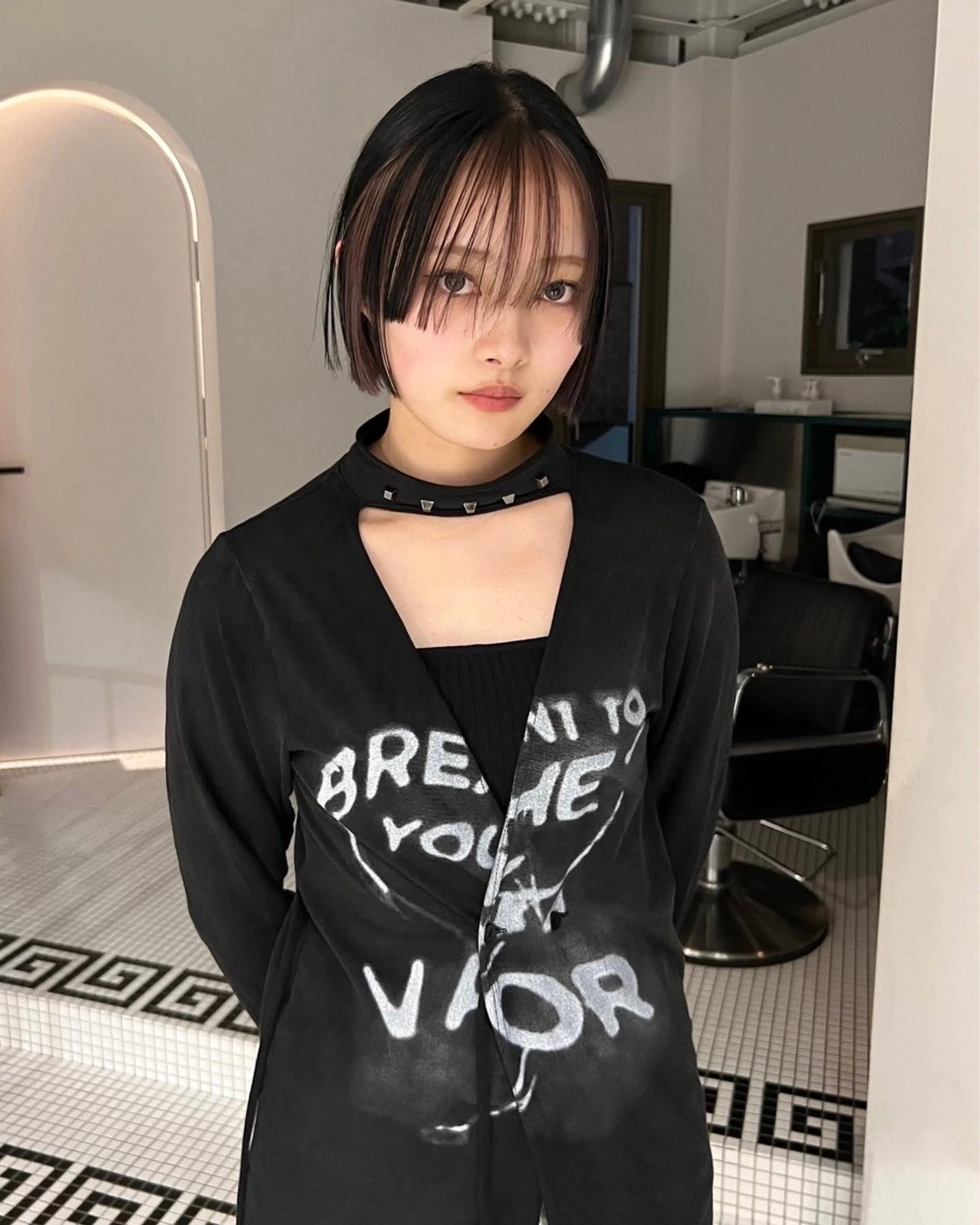 ショート カラー ベージュカラー インナーカラー ホワイトベージュ 丹治 一輝ボブ/ショートのヘアスタイル