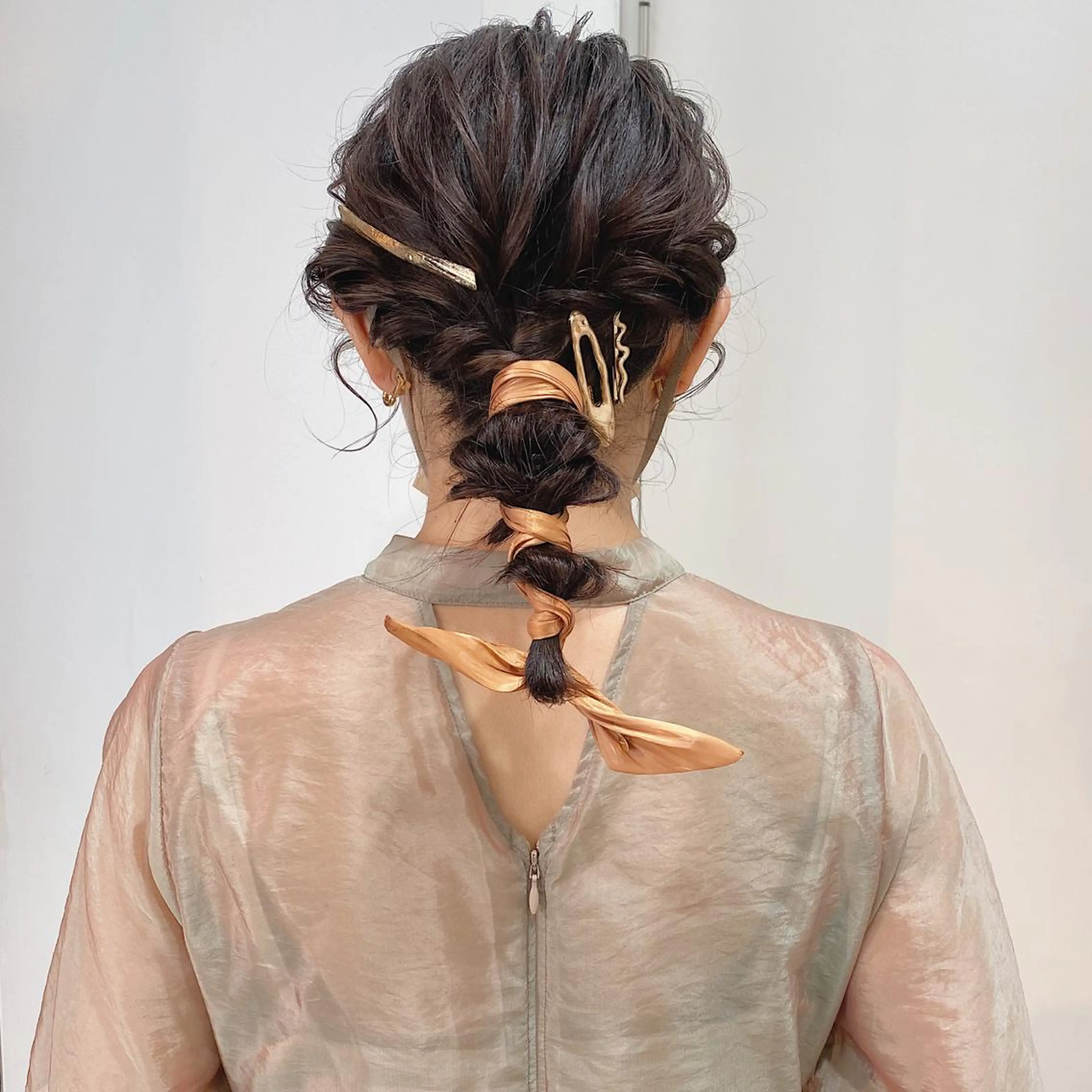 ミディアム カラー ヘアアレンジ ブリーチなしカラー/ 髪質改善/寺門束のヘアスタイル