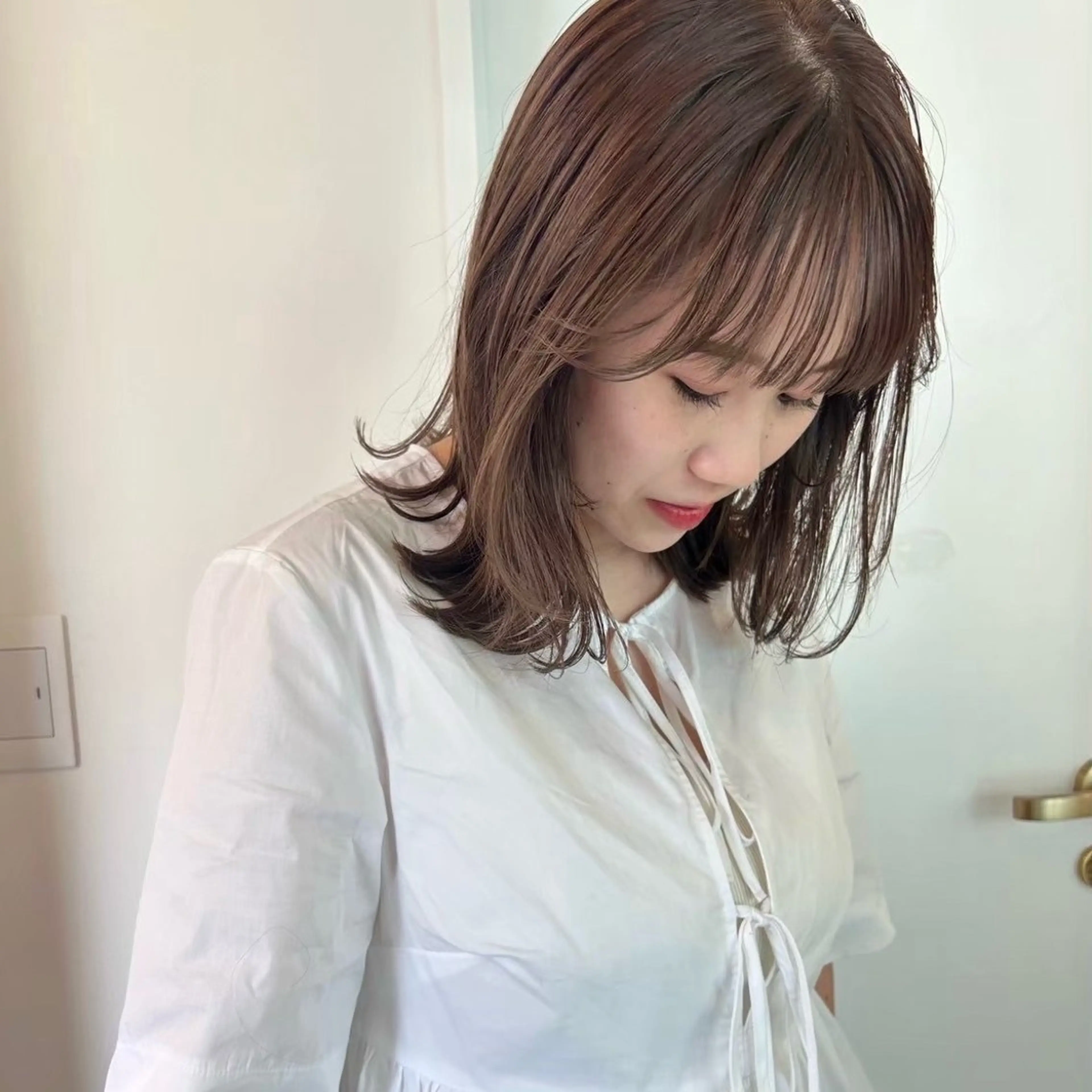 ミディアム カラー カット hana/艶髪 /透明感カラー🪞のヘアスタイル