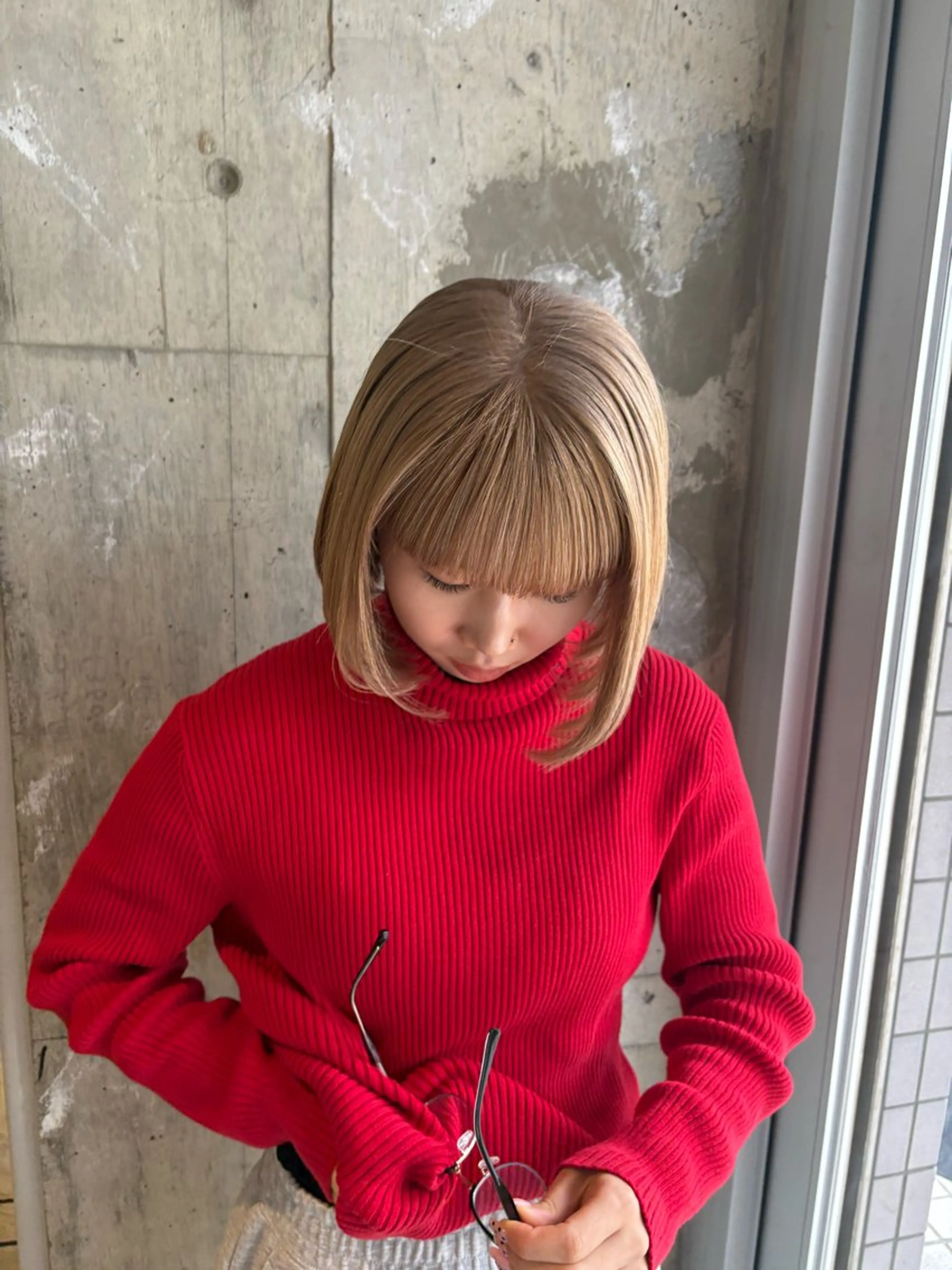 ショート カラー ベージュカラー BUSH所属・BUSH なかじませりなのヘアスタイル