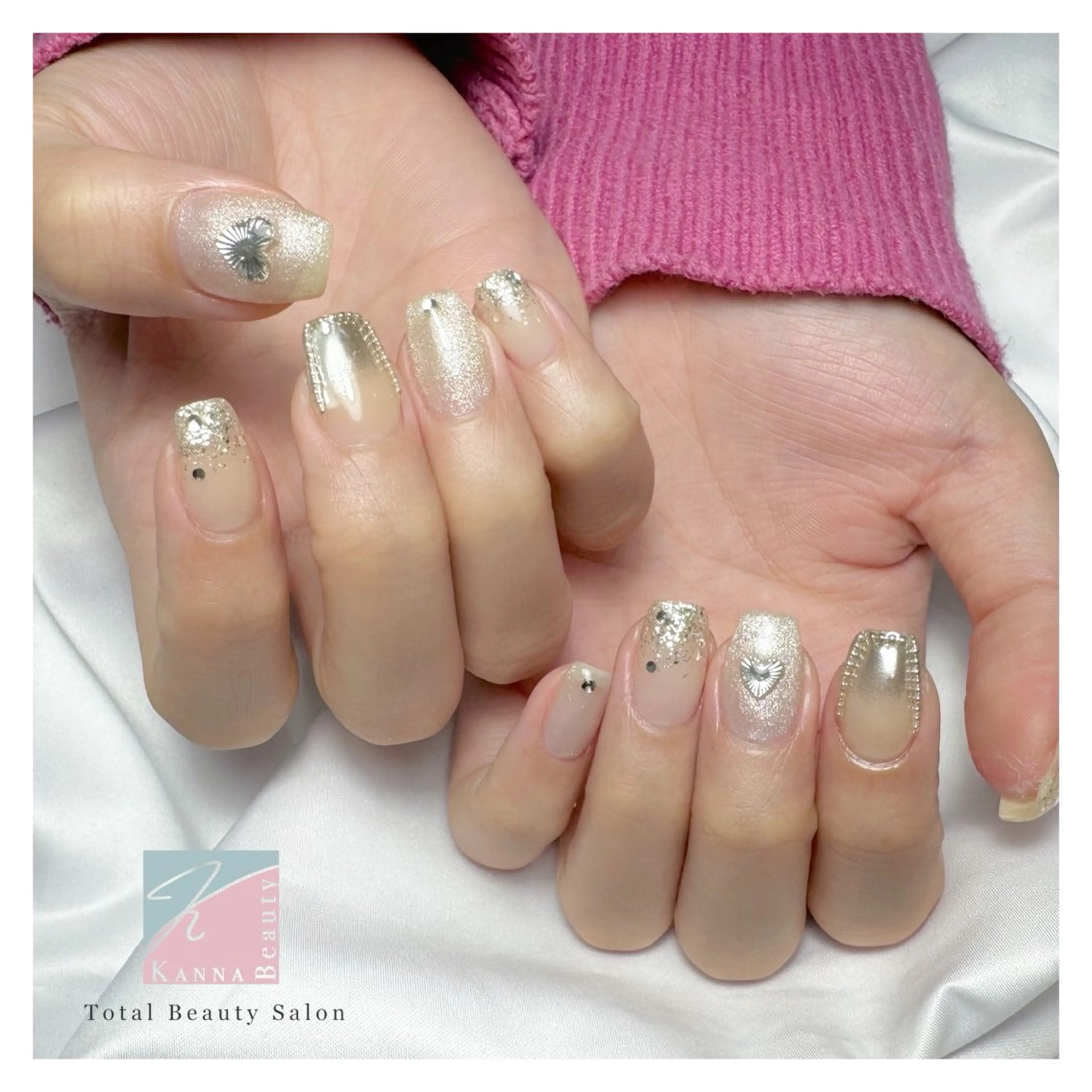 ネイル フットネイル ジェルネイル グラデーション キラキラネイル マグネットネイル ハンドネイル Kanna Yuki カンナユキのネイルデザイン