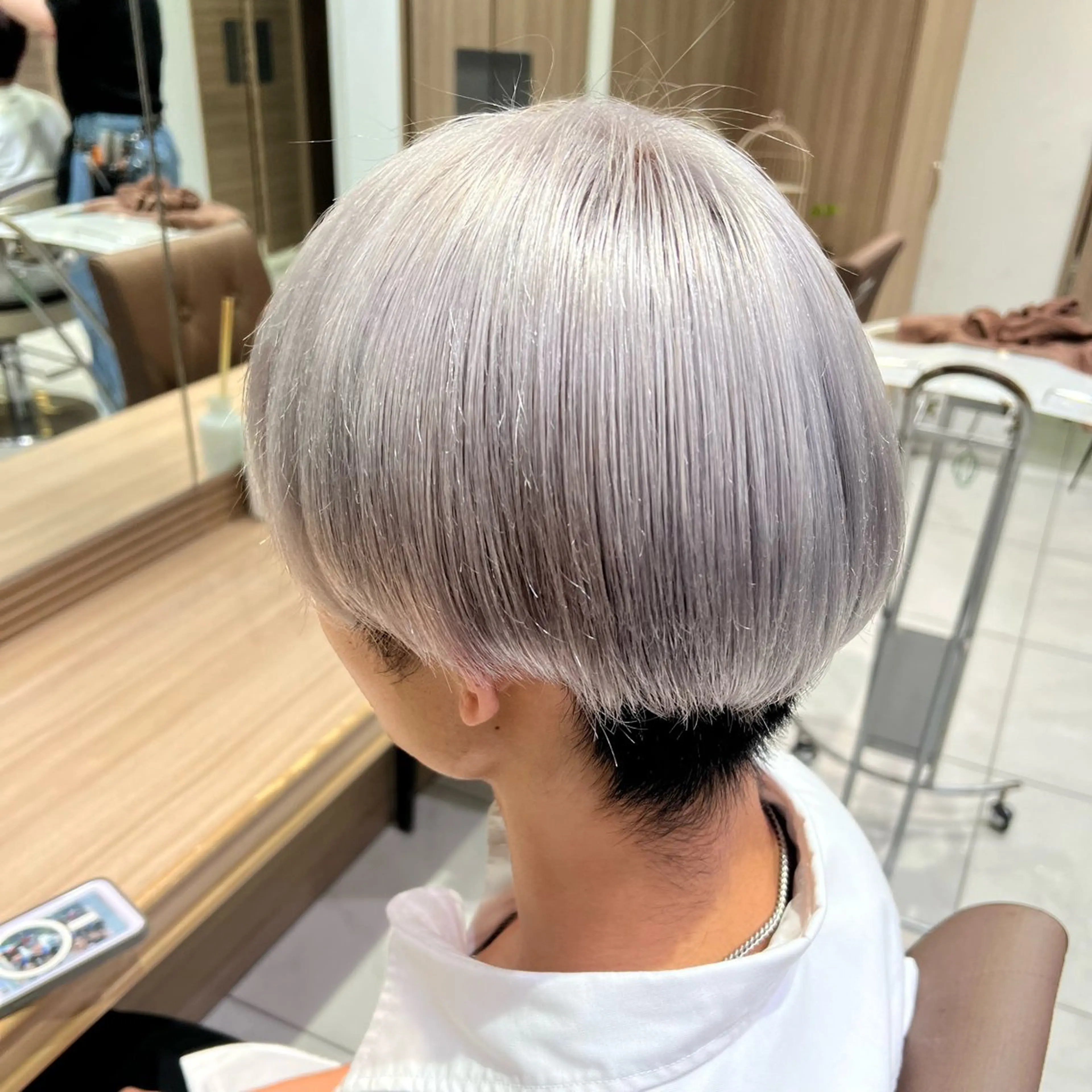 ショート カラー メンズ ヘアカラー トリートメント ハイトーン/デザイン 💎ryuyaのヘアスタイル