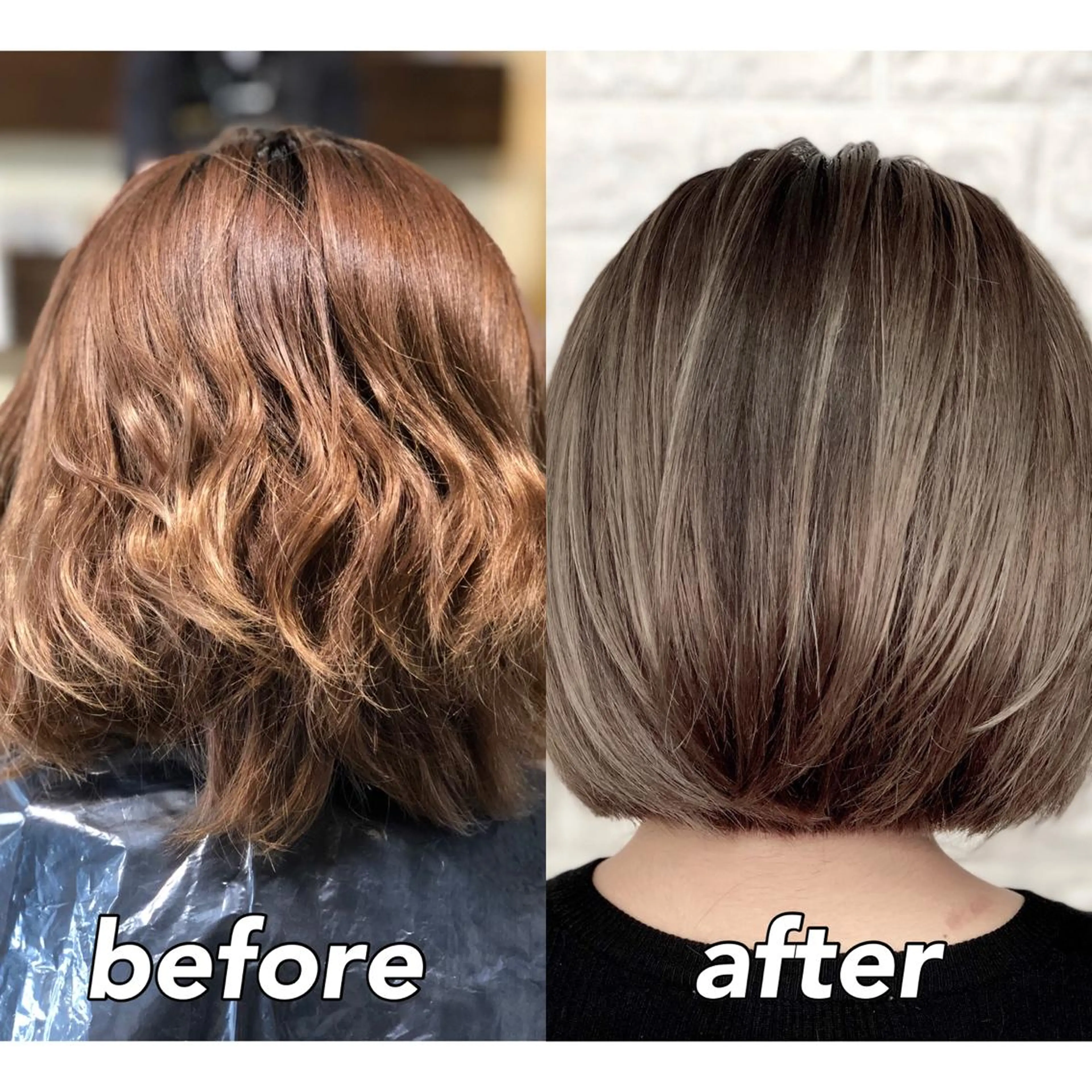 ショート カラー バレイヤージュ ブリーチ グレージュ 外国人風カラー レイヤーカット KIZU 髪質改善 オカルト怪談のヘアスタイル