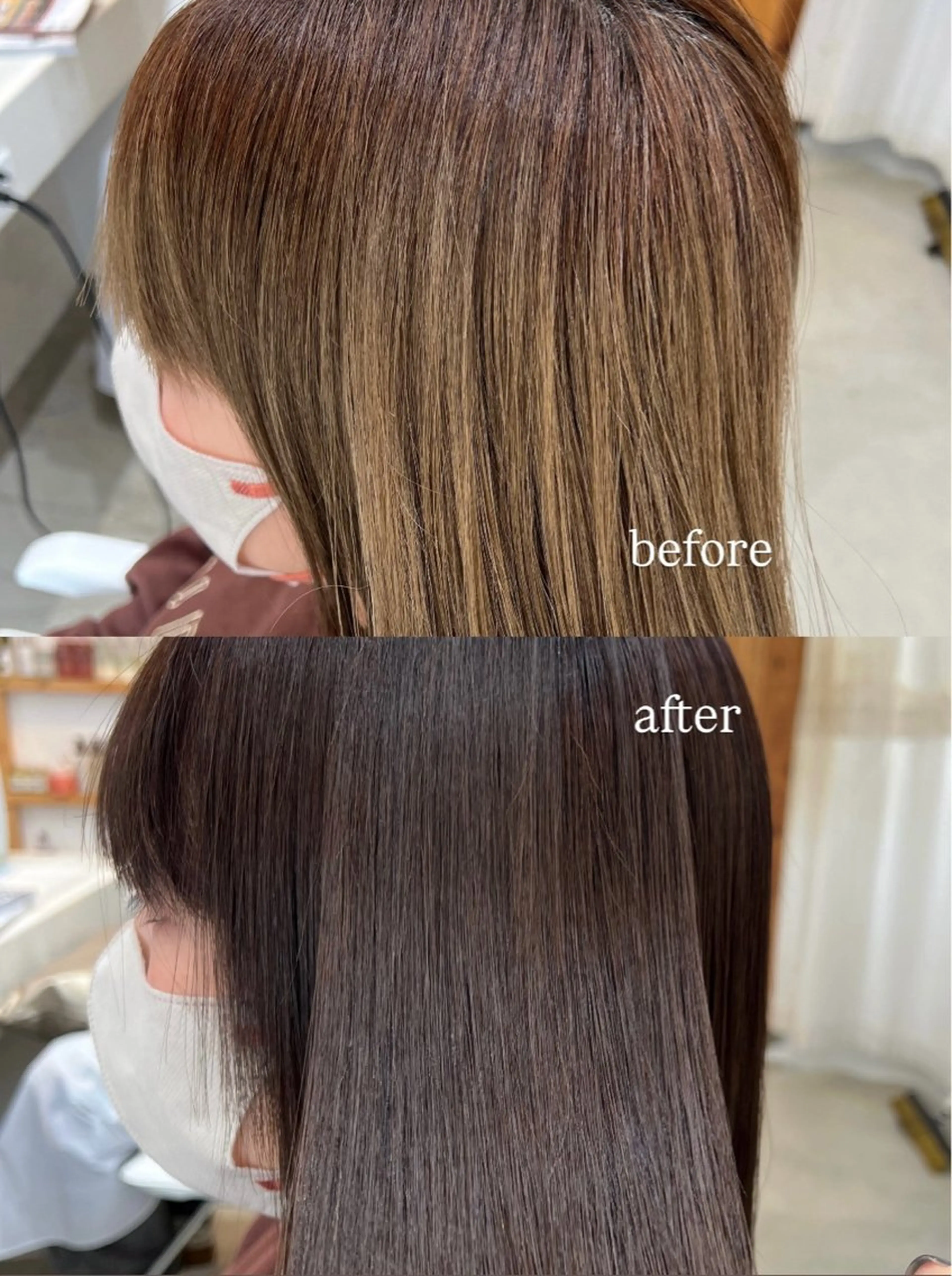 ミディアム カット ヘアカラー トリートメント un ジュリアのヘアスタイル