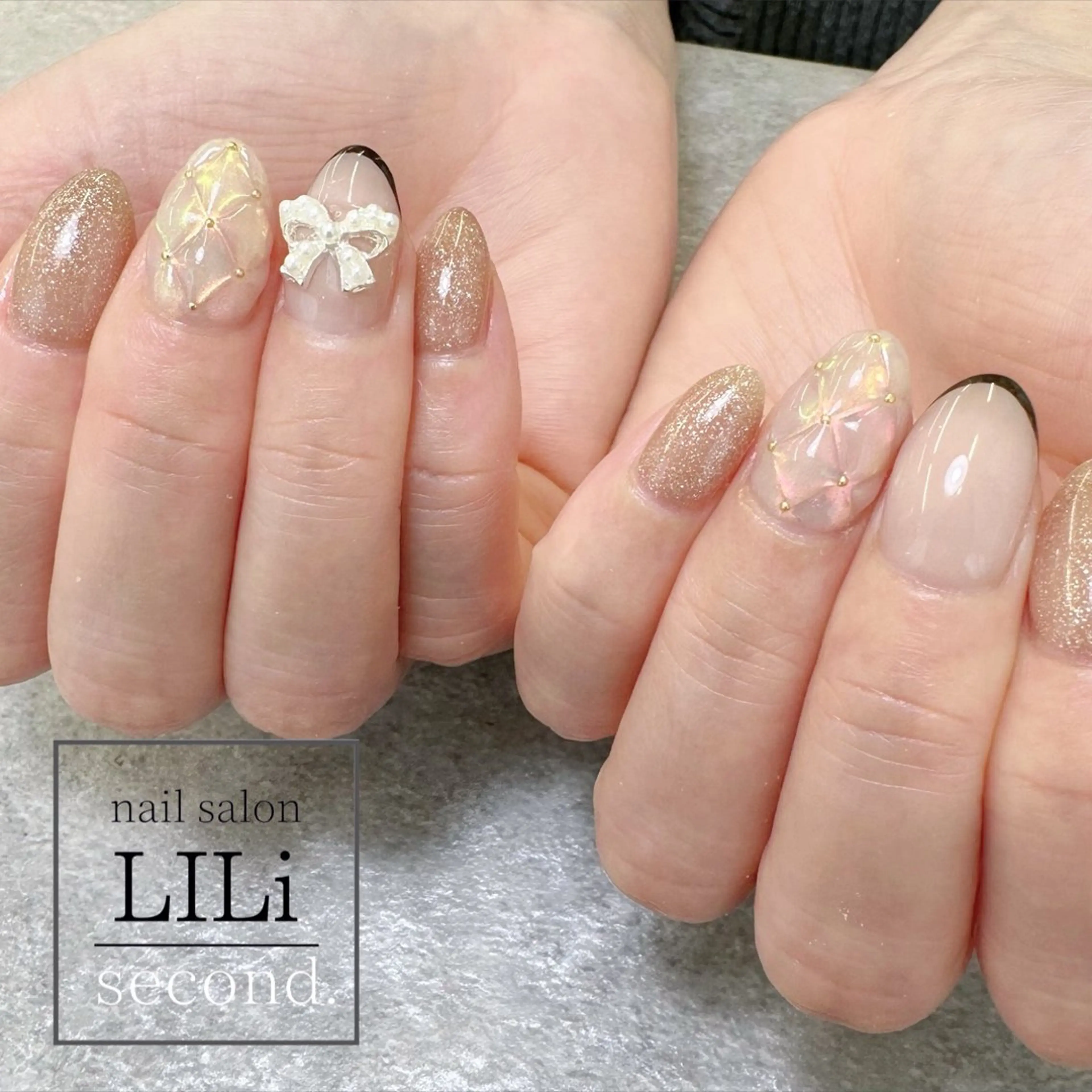 ネイル アートネイル オーロラネイル クリアネイル フレンチネイル ジェルネイル nailsalon LILi third.所属・Yukino .のネイルデザイン