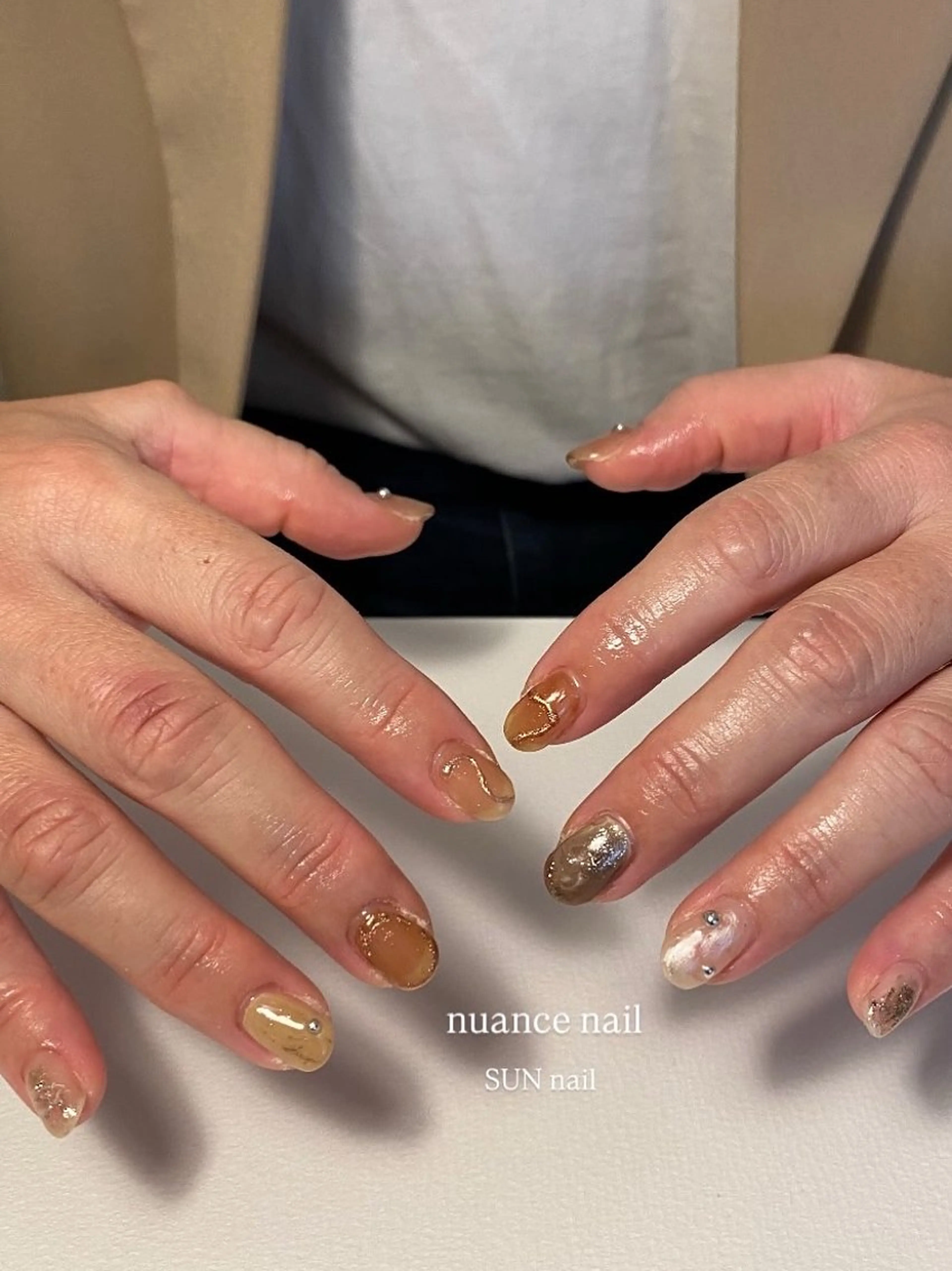 【オフ無し】ハンド💅おまかせニュアンスネイル🫧の写真