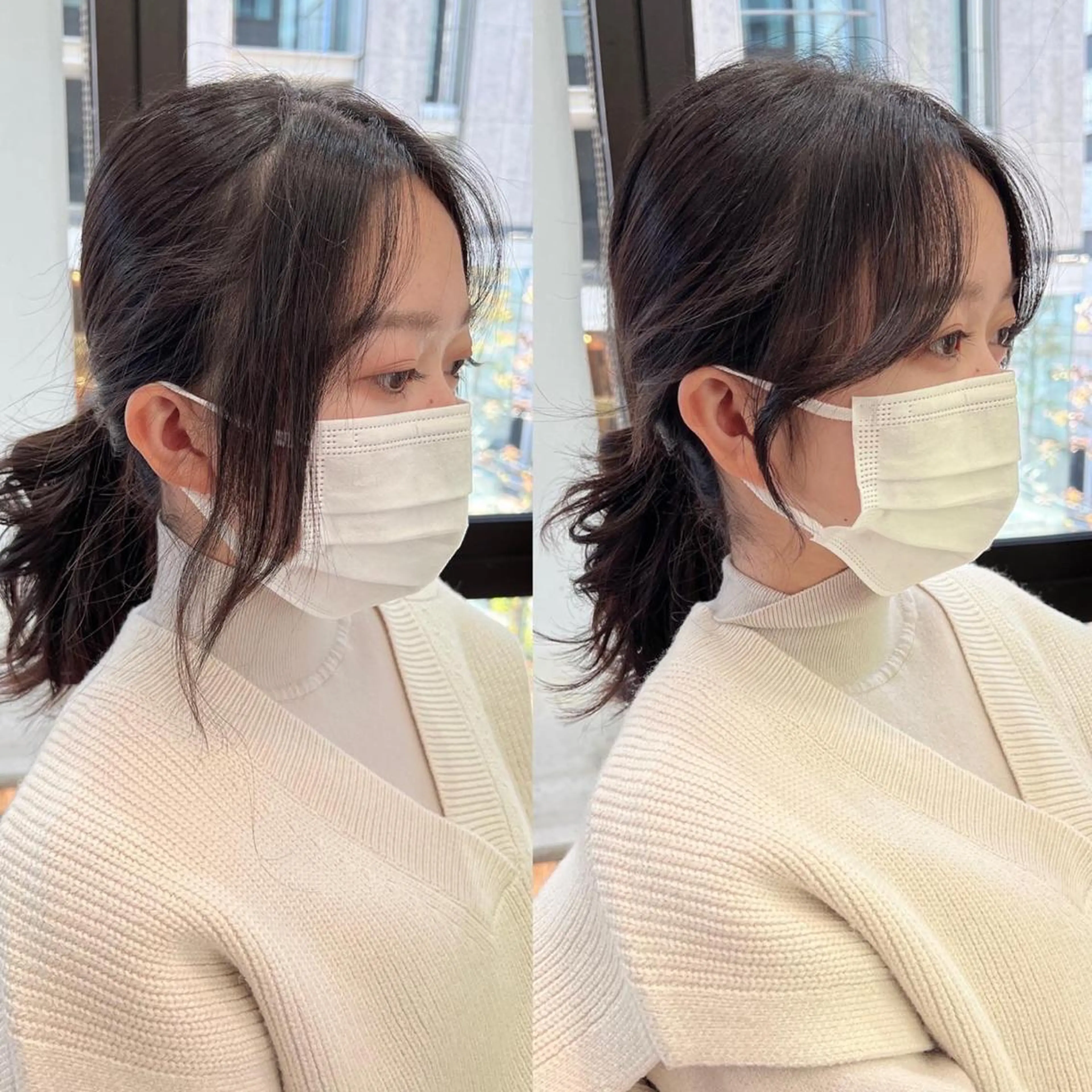 ミディアム カラー 韓国風ヘア 小顔カット カット ヘアカラー トリートメント 韓国ヘア/レイヤー カット SAKURAのヘアスタイル