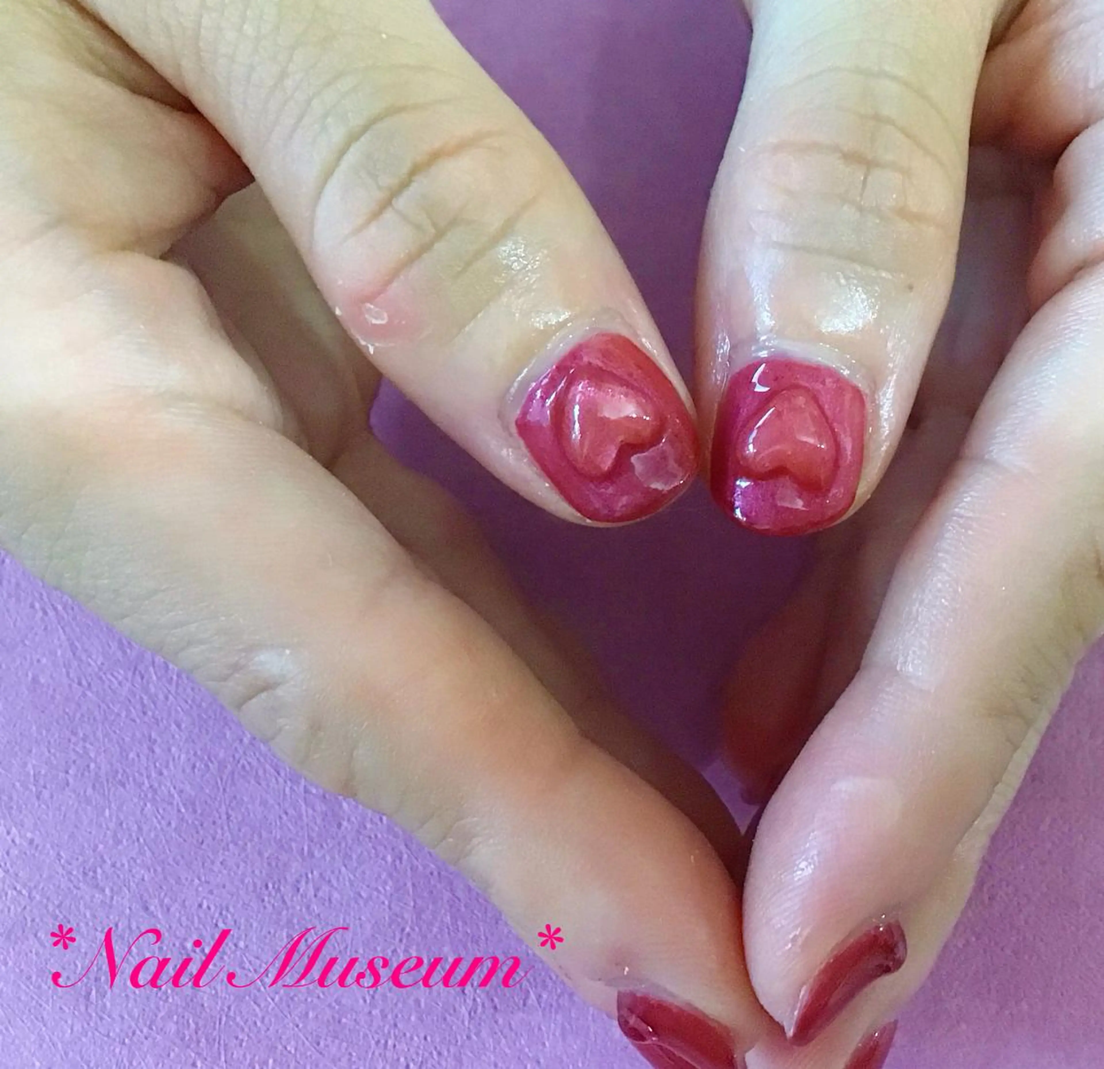 ネイル アートネイル フットネイル フレンチネイル ジェルネイル ハート マグネットネイル💛 Hayakawaのネイルデザイン