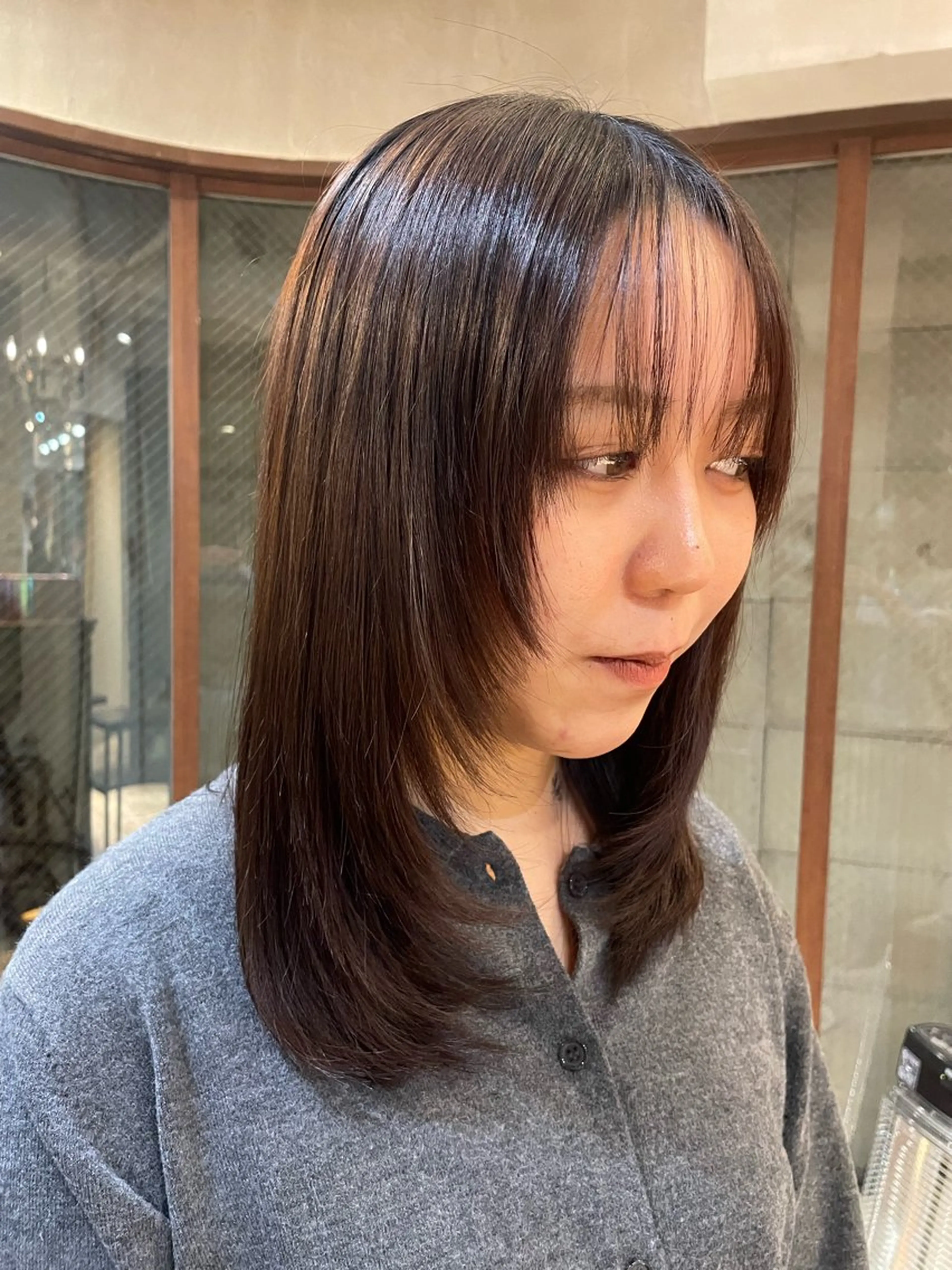 セミロング レイヤーカット ショート✂︎ ゆるパーマKANOのヘアスタイル