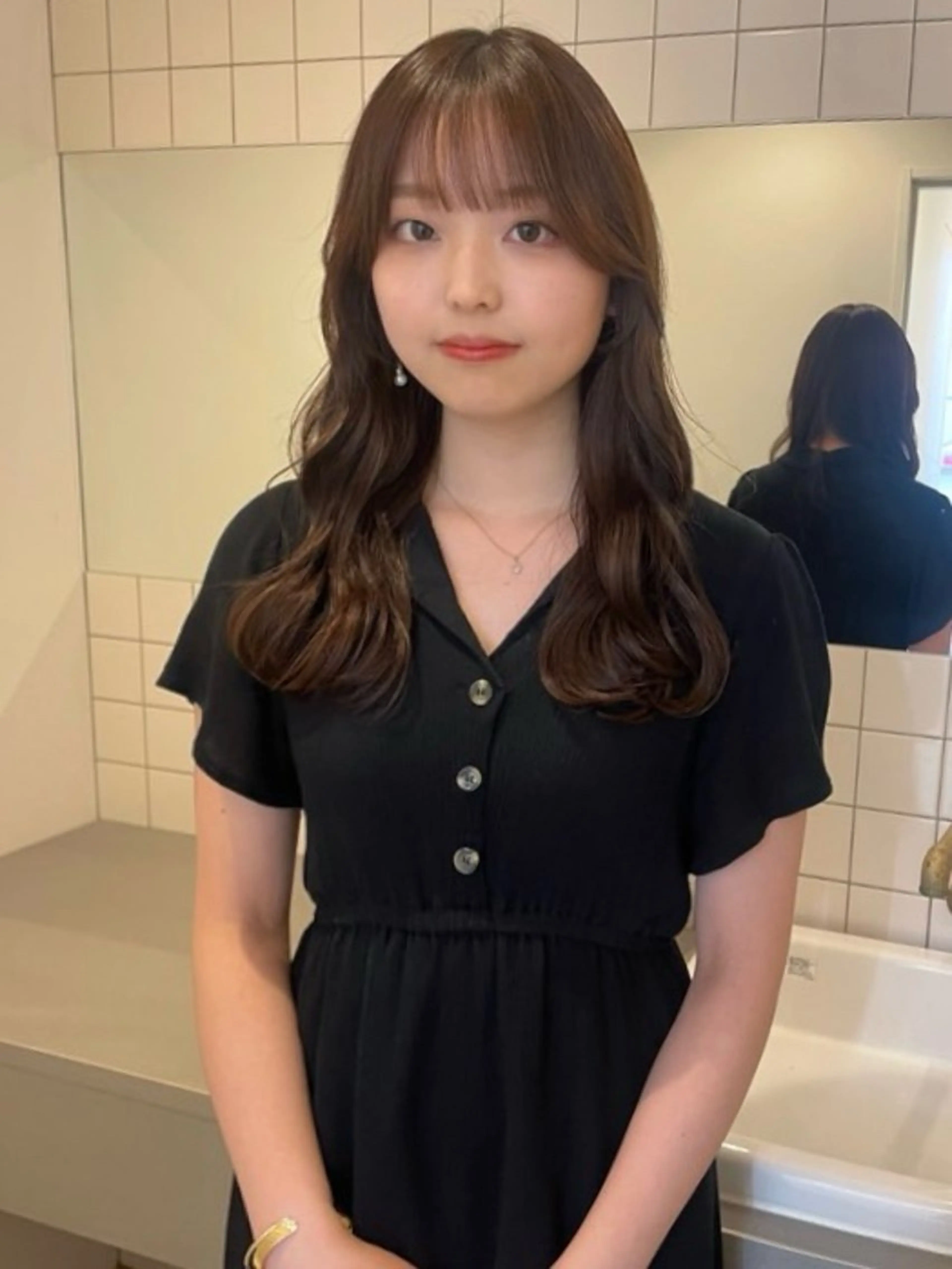 ロング 顔周りカット ボブカットモデル/パ ーマ/harunaのヘアスタイル