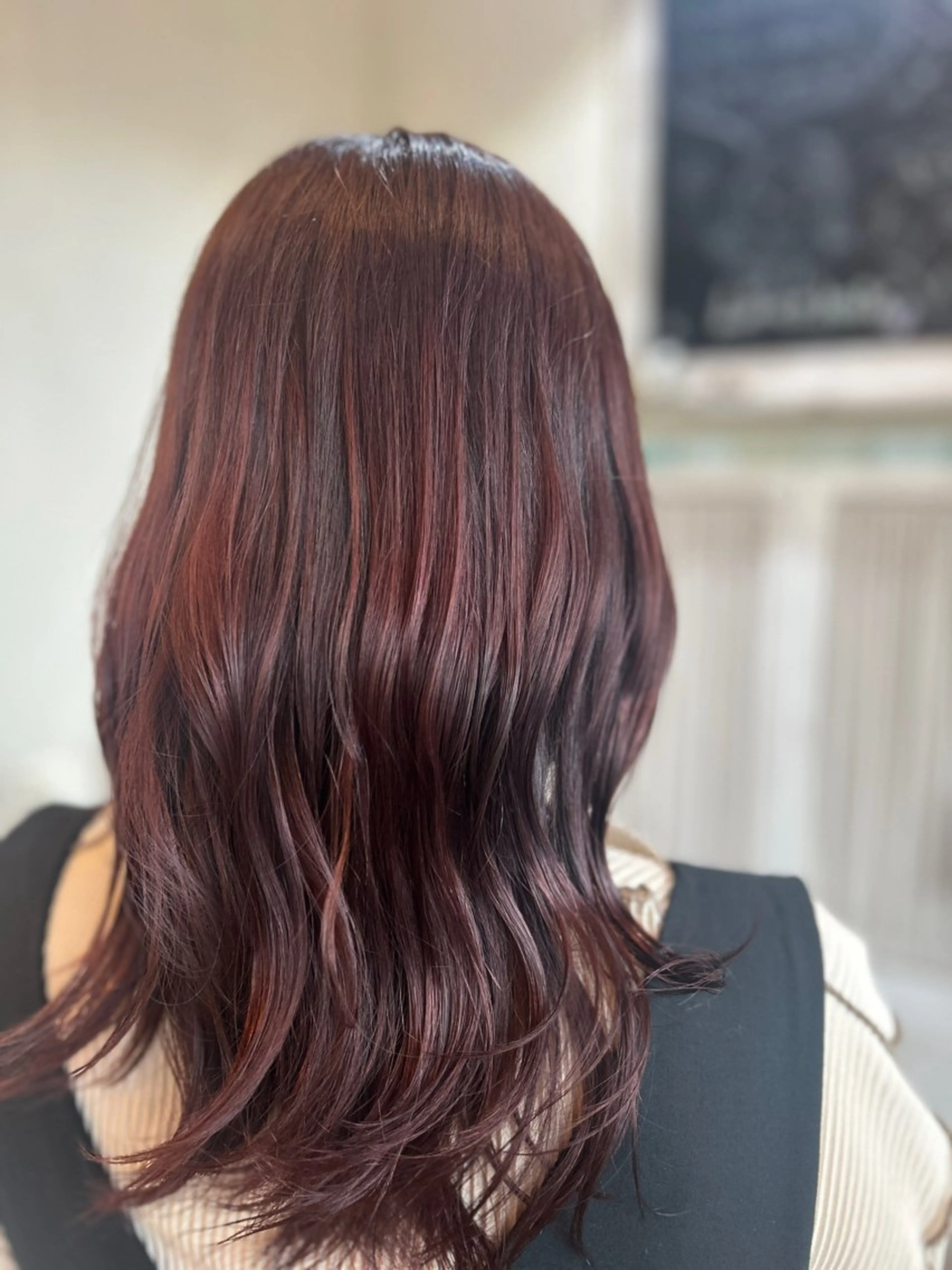 ミディアム カラー ベージュカラー ブラウンカラー ピンクカラー ピンクブラウン Lie-et.hair(リエットヘア)丁田店所属・原田 絵梨香のヘアスタイル