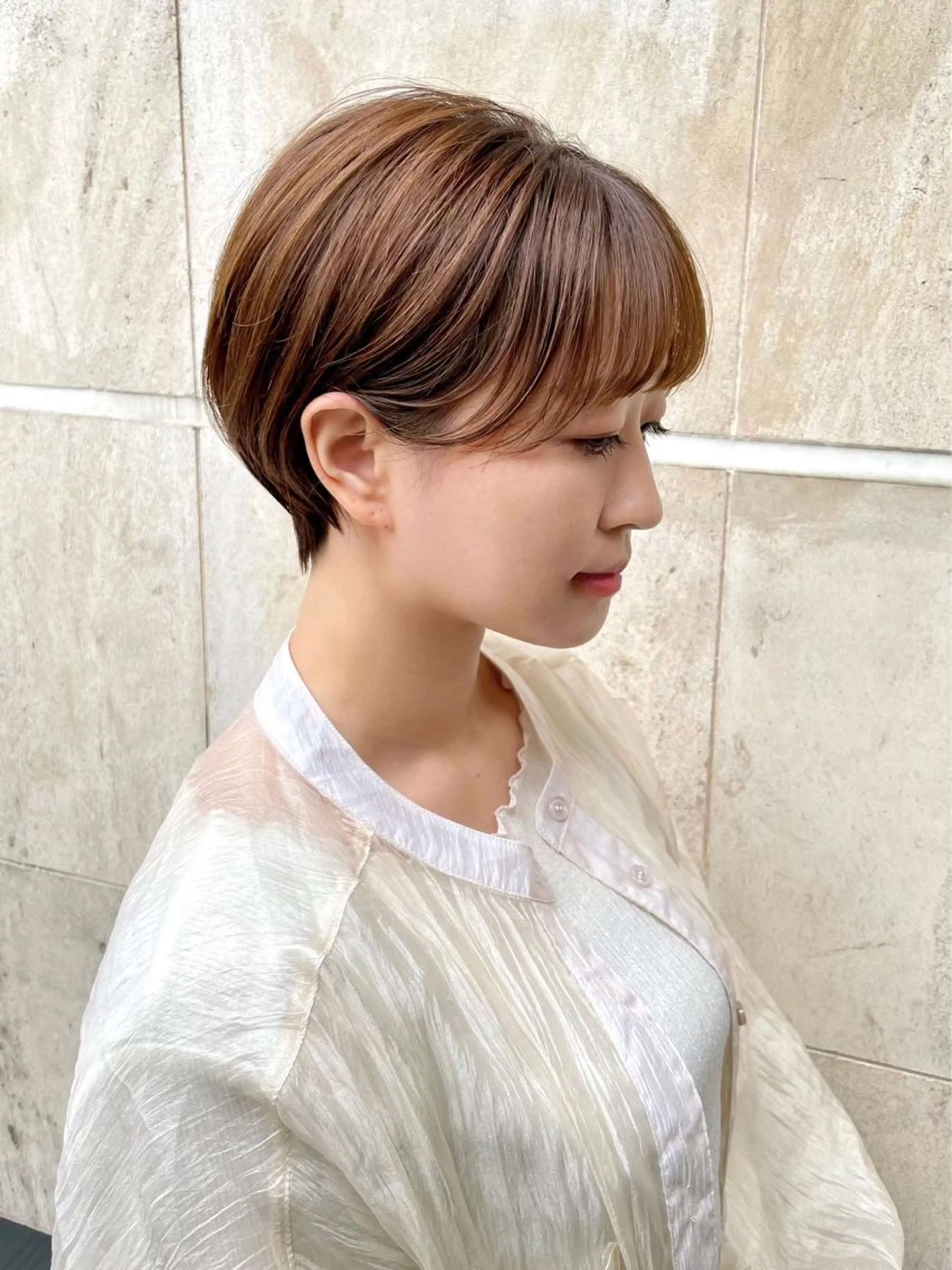 ショート ハイライト 髪質改善 縮毛矯正 トリートメント 艶髪/髪質改善/ NATSUKI🍯のヘアスタイル