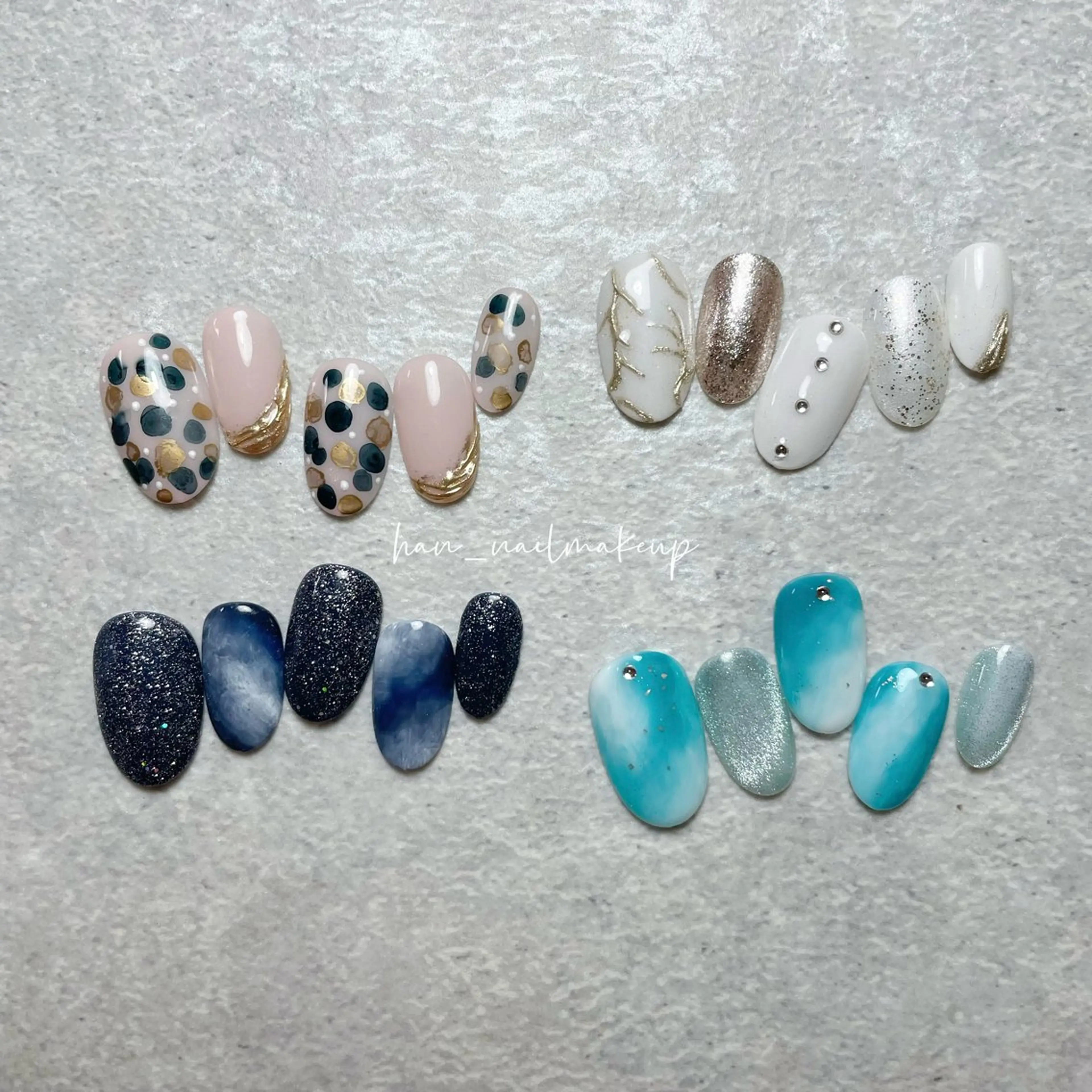 ネイル シンプルネイル ハンドネイル Han Nail 【y&m】のネイルデザイン