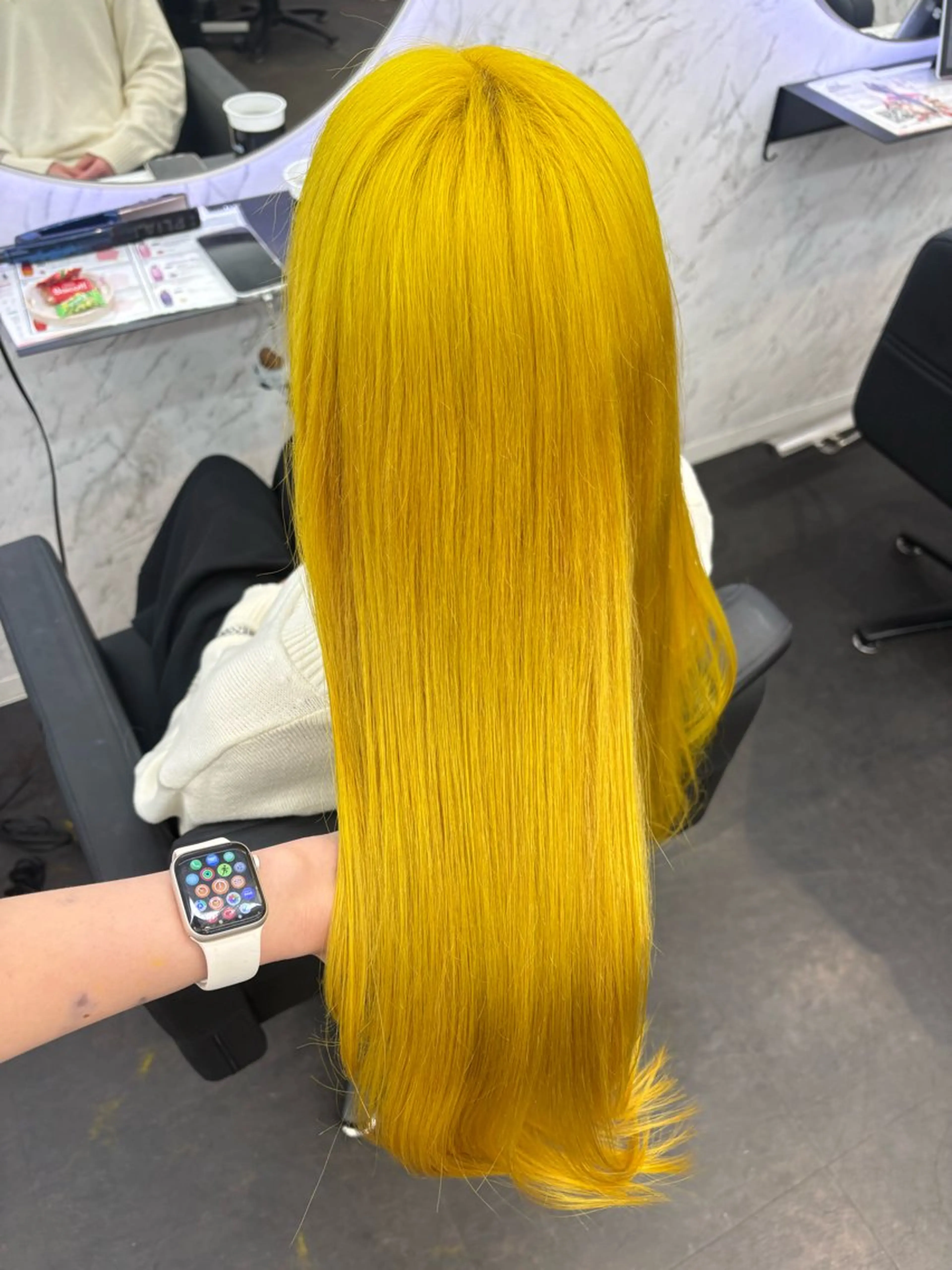 ロング カラー イエローカラー ヘアカラー hair salon dot. mooda 韓国風サロン 町田店所属・韓国風ヘア🎀🩶 /♡𝓝𝓸𝓪♡のヘアスタイル