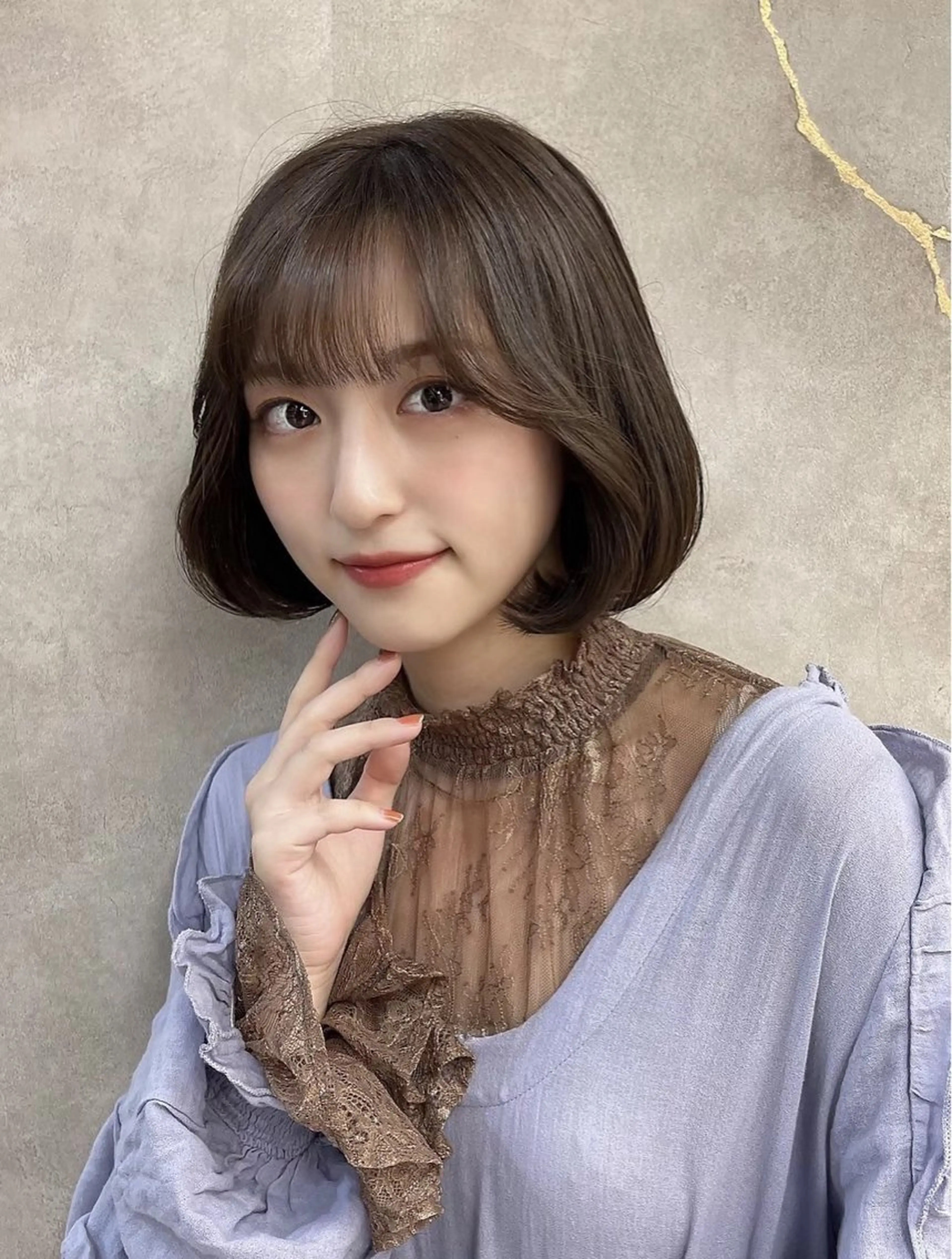 ミディアム カット ヘアカラー トリートメント Hello by Sea所属・レイヤー/艶髪/ボブ /くびれ/伊藤　勇司のヘアスタイル