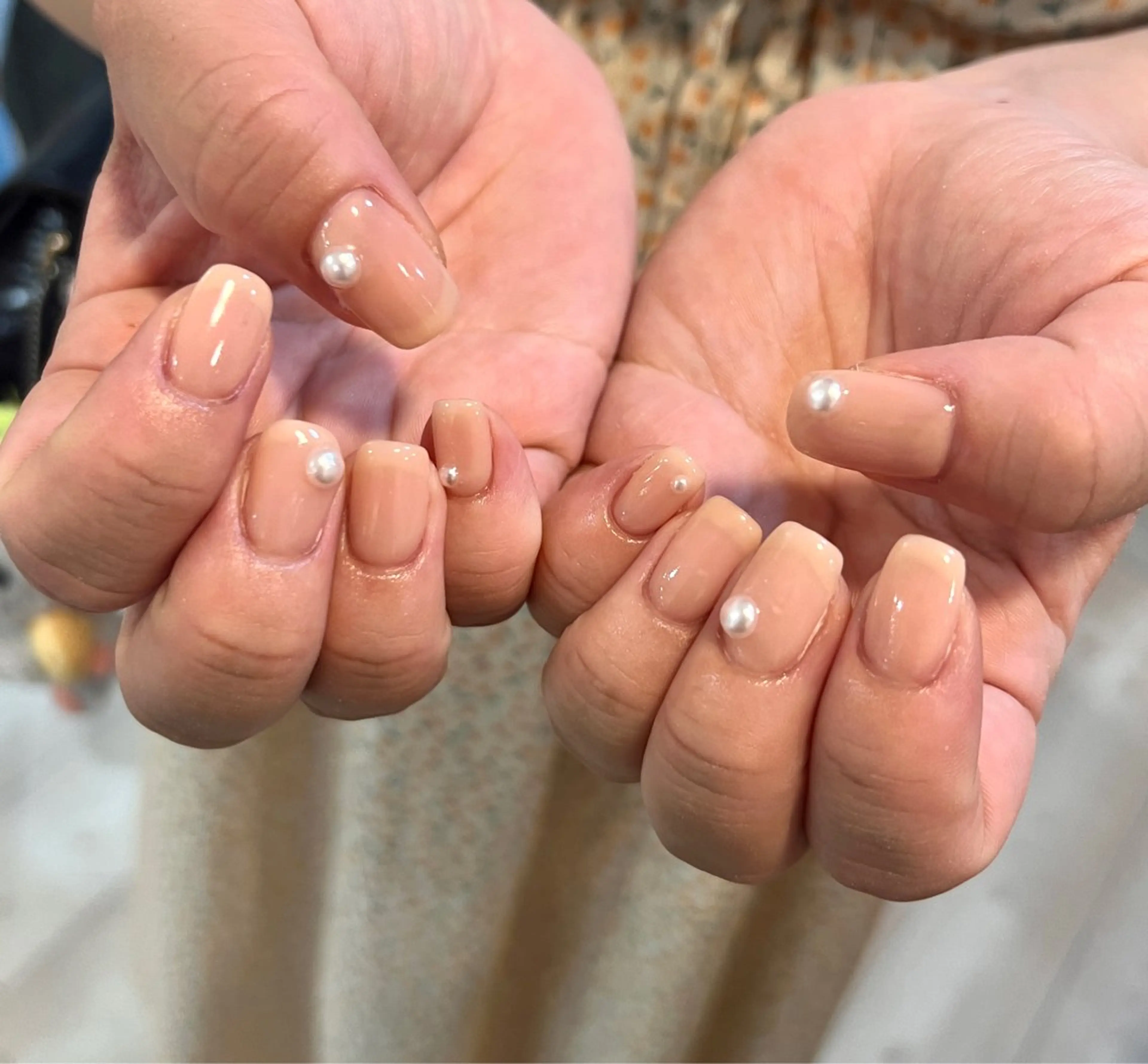 ネイル 持ち込み シンプルネイル いちじゅう あおいのネイルデザイン