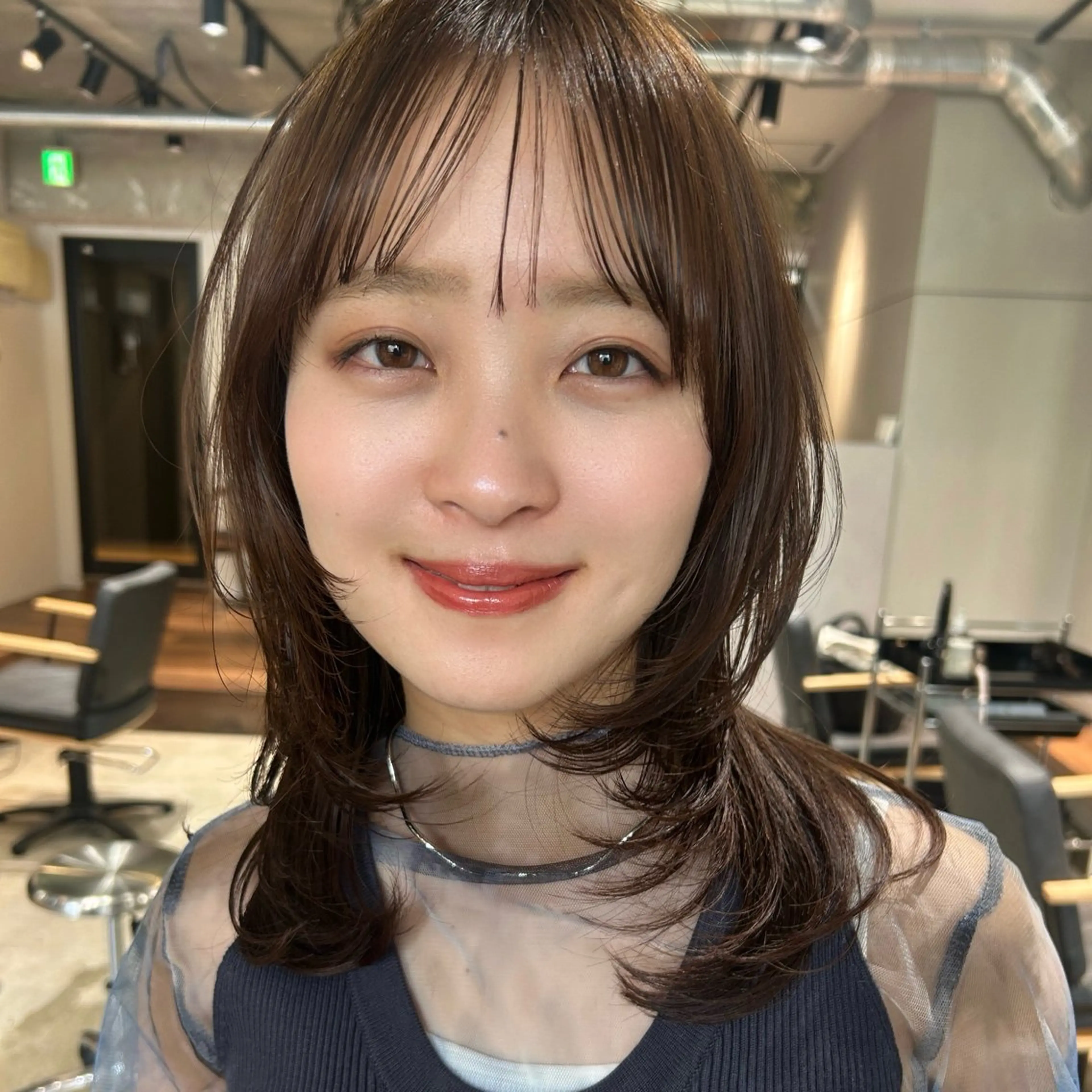 ミディアム ミディアムレイヤー レイヤーカット カット ヘアカラー トリートメント ヘアセット/透明感 カラー/MIHO♡のヘアスタイル