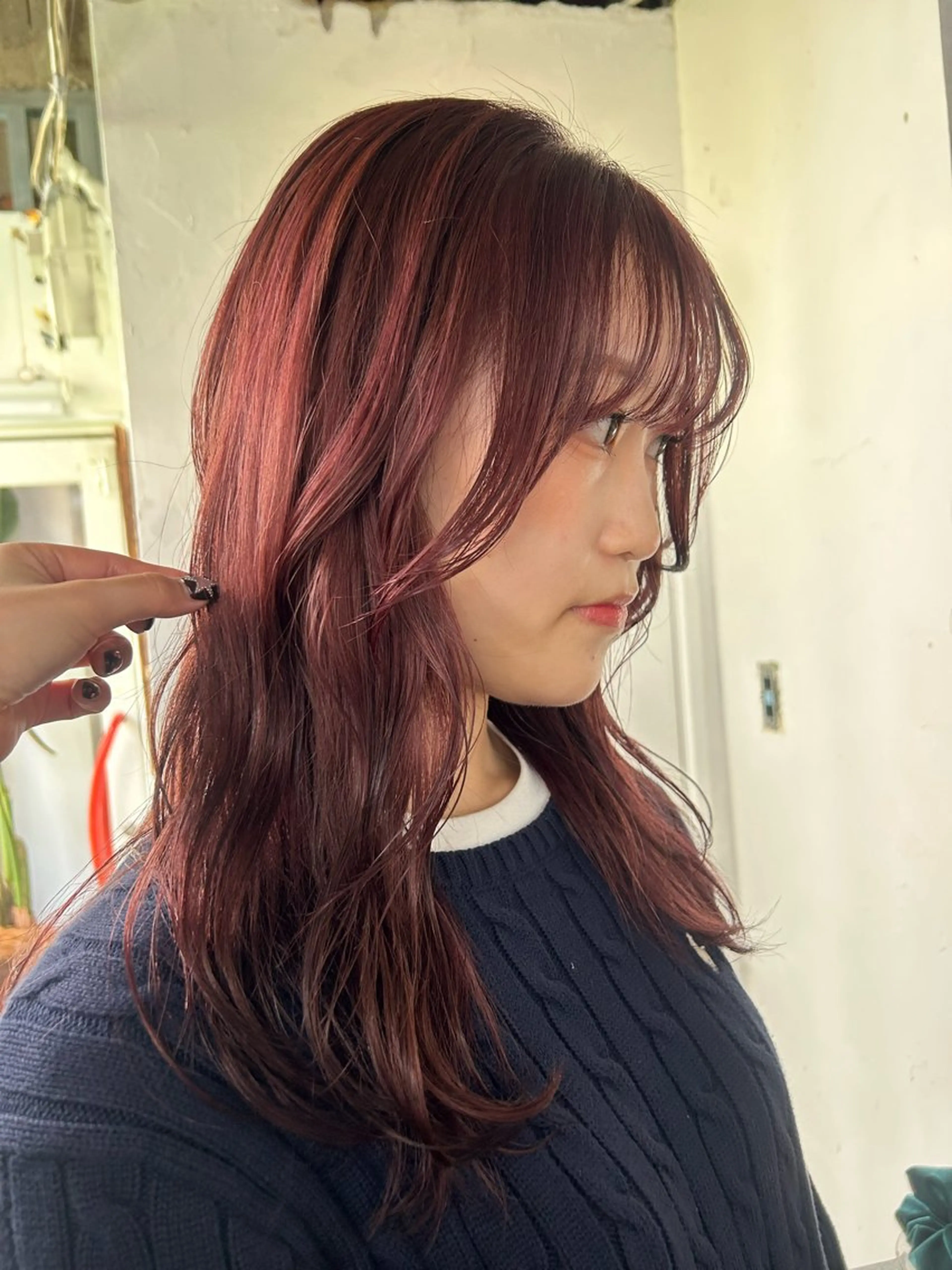 セミロング ヘアカラー 早野 心春のヘアスタイル