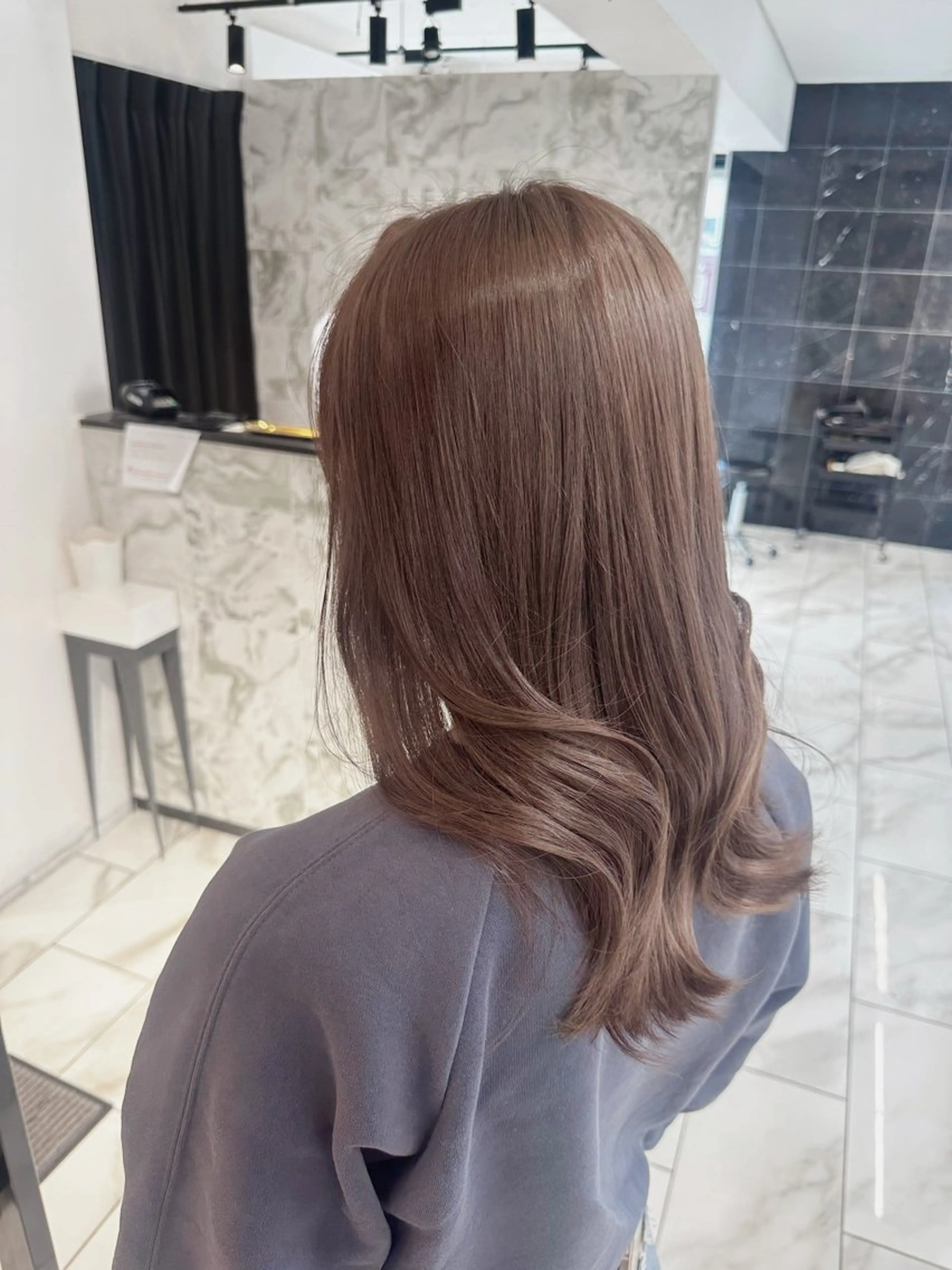 セミロング カラー カット ヘアカラー トリートメント むっち〜/ケアカラー /似合わせcutのヘアスタイル