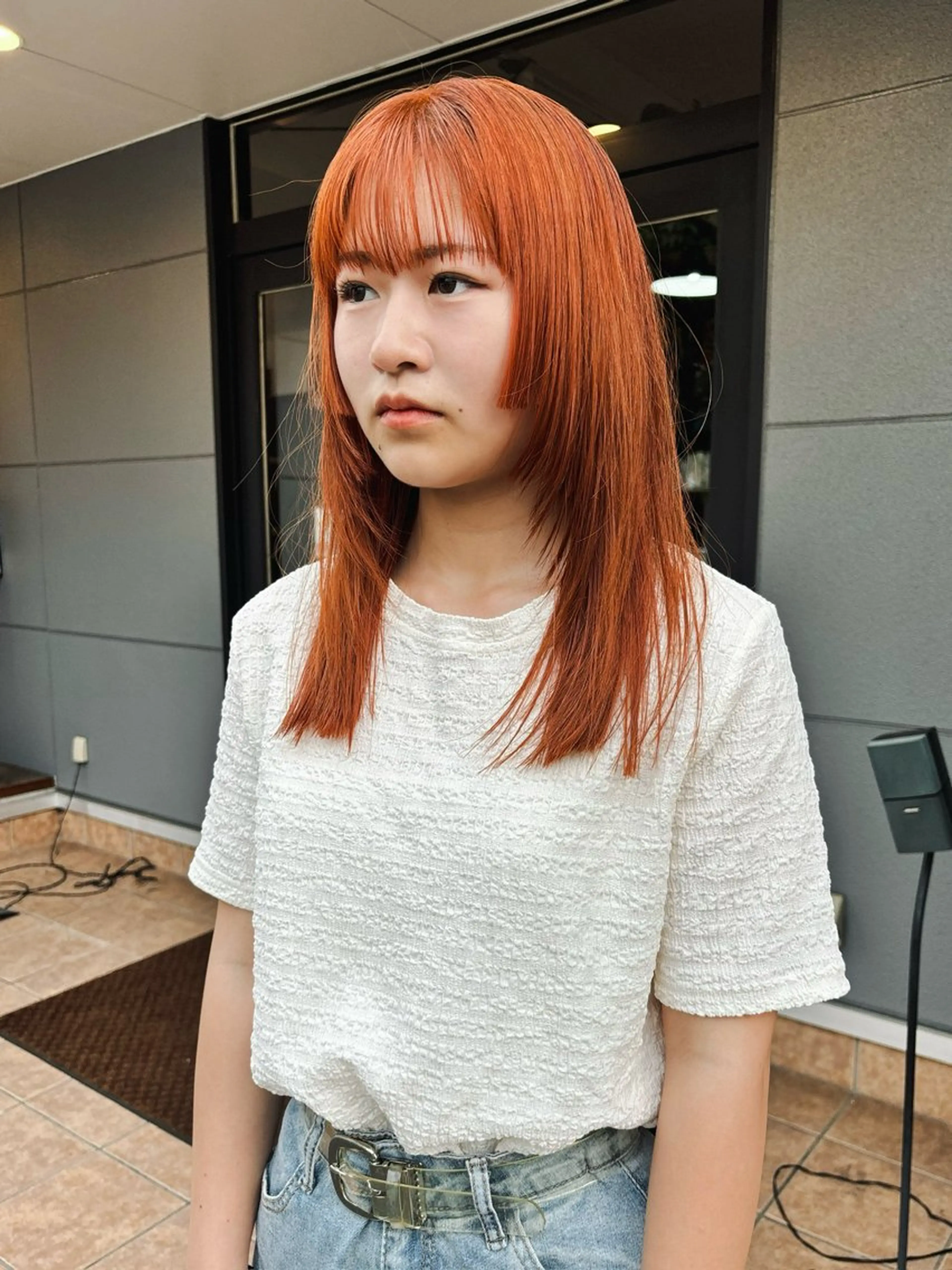 ロング カット ヘアカラー トリートメント yuma/ブリーチ なし/暖色カラーのヘアスタイル