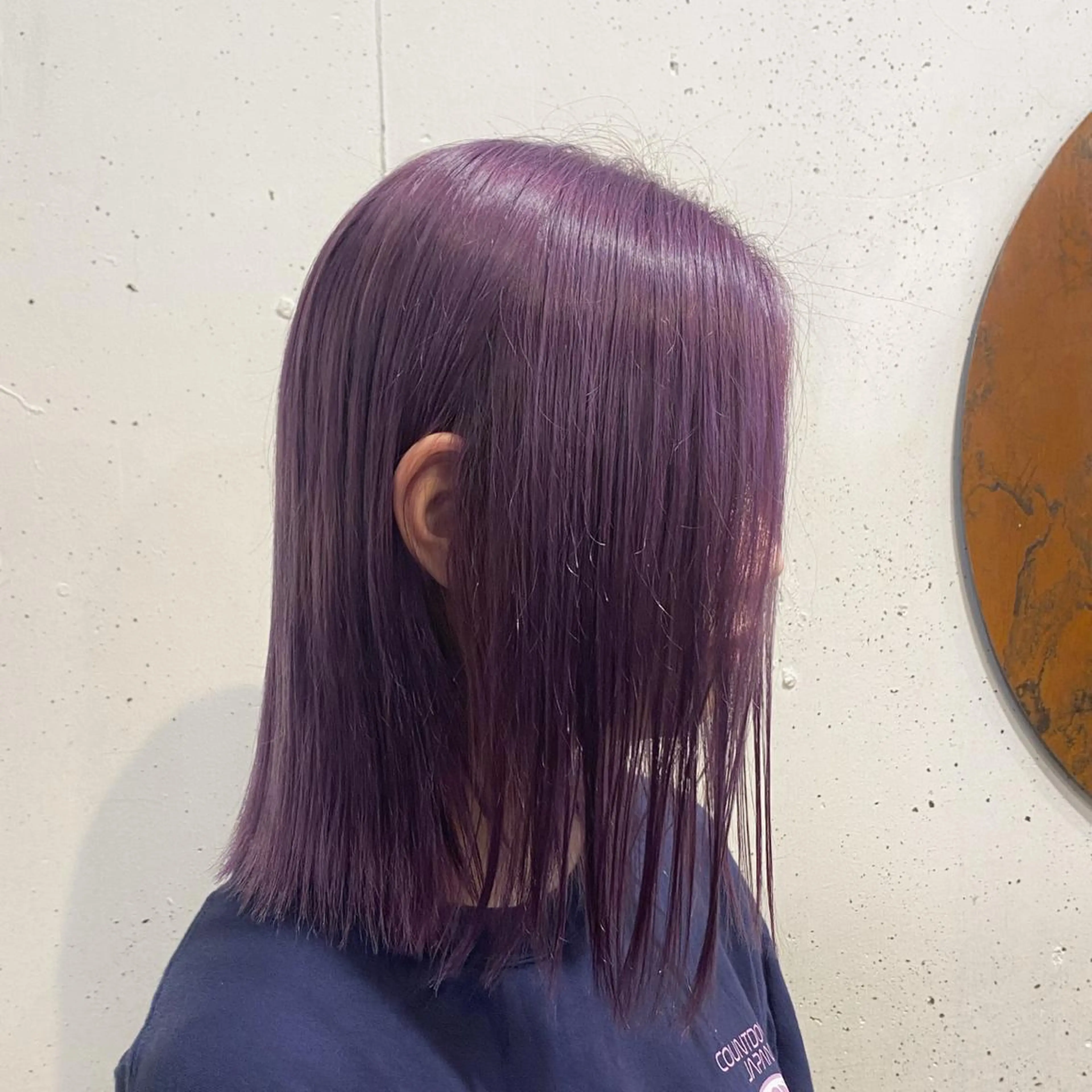 ミディアム カラー ヘアアレンジ パープルカラー gosgo所属・✨️ボブカット中村 真緒✨️のヘアスタイル