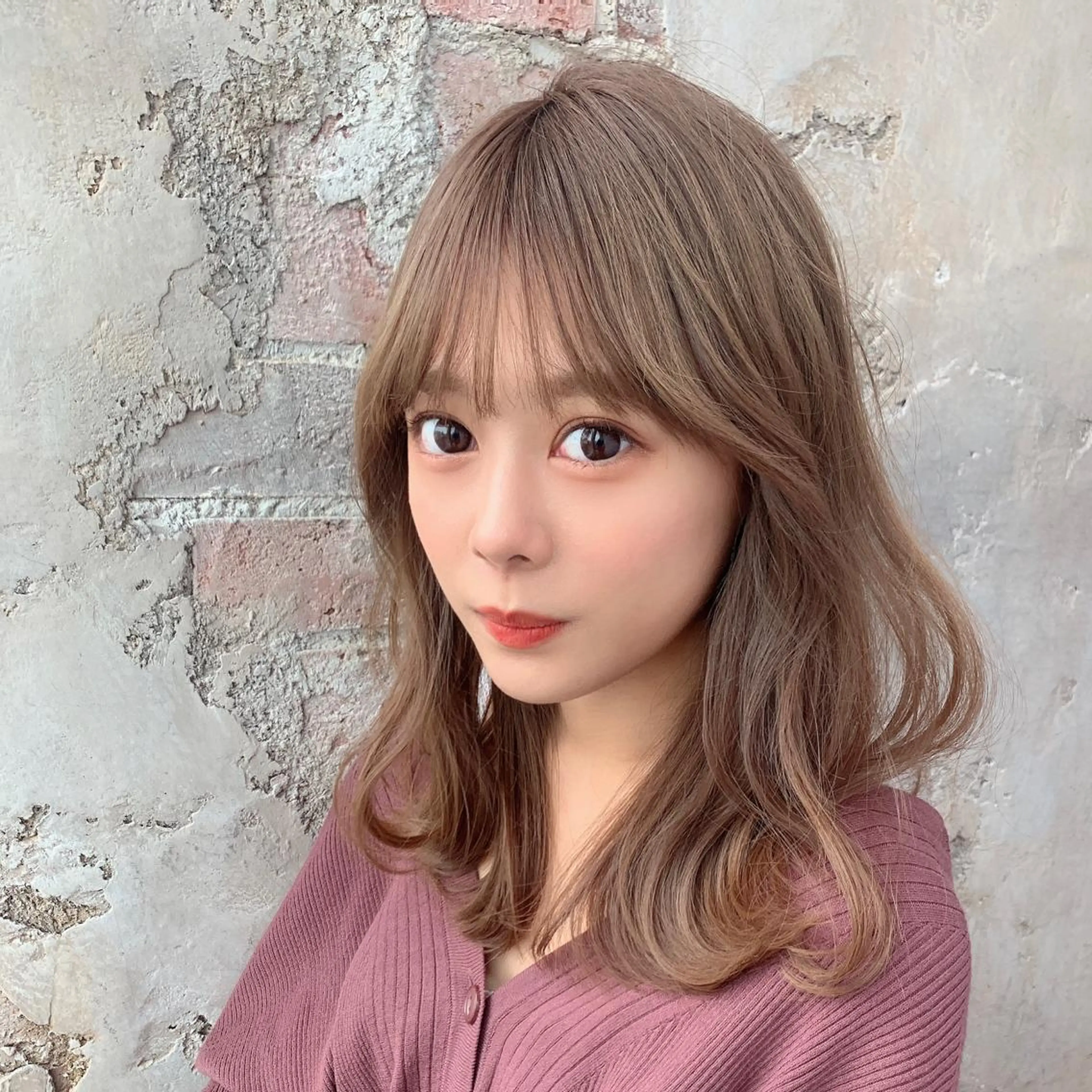 セミロング ヘアカラー トリートメント 🧡くびれヘア/前髪 顔周り🧡久原結衣のヘアスタイル