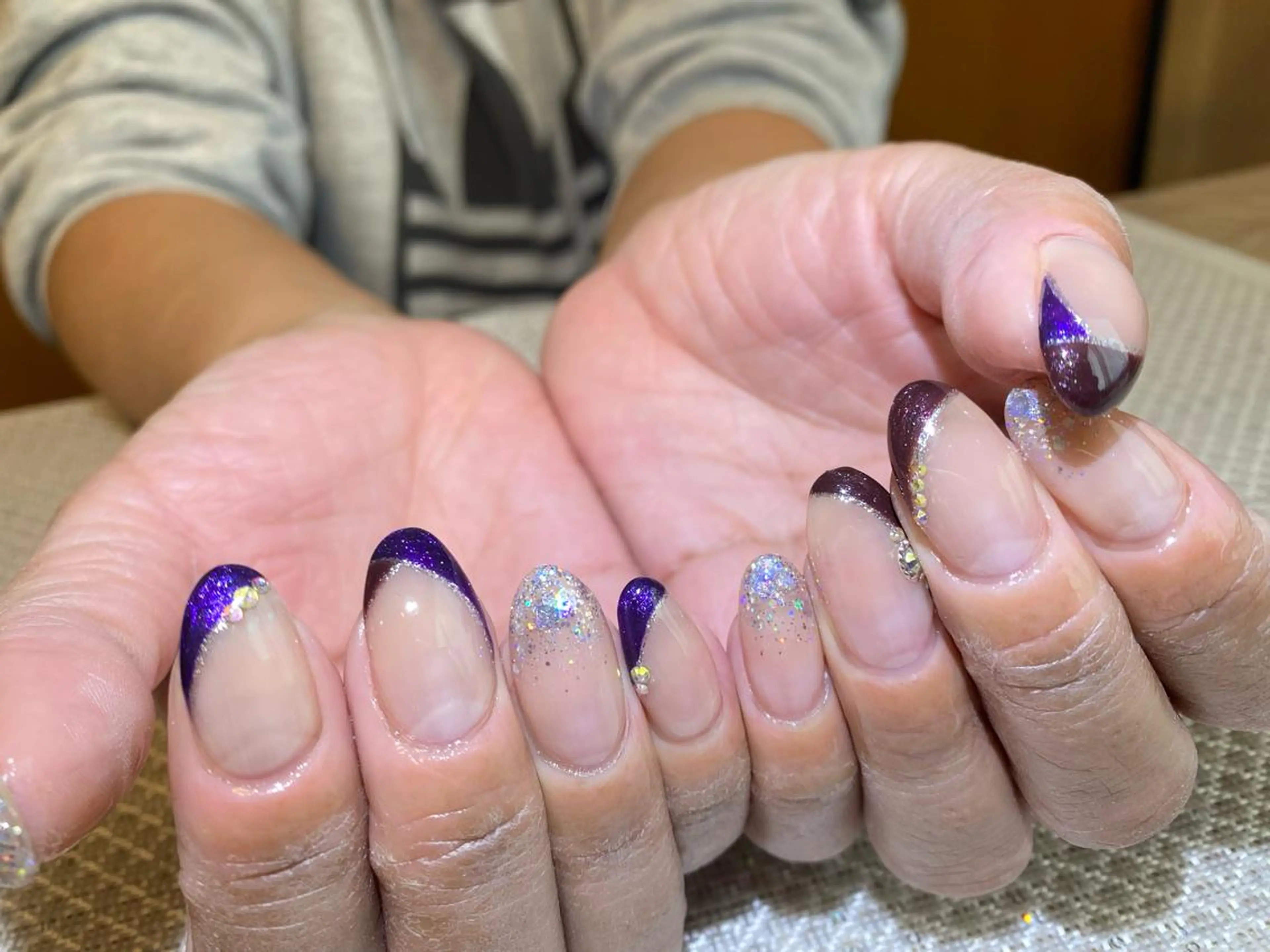 ネイル フレンチネイル 斜めフレンチ Esthetic Will所属・will 有希のネイルデザイン