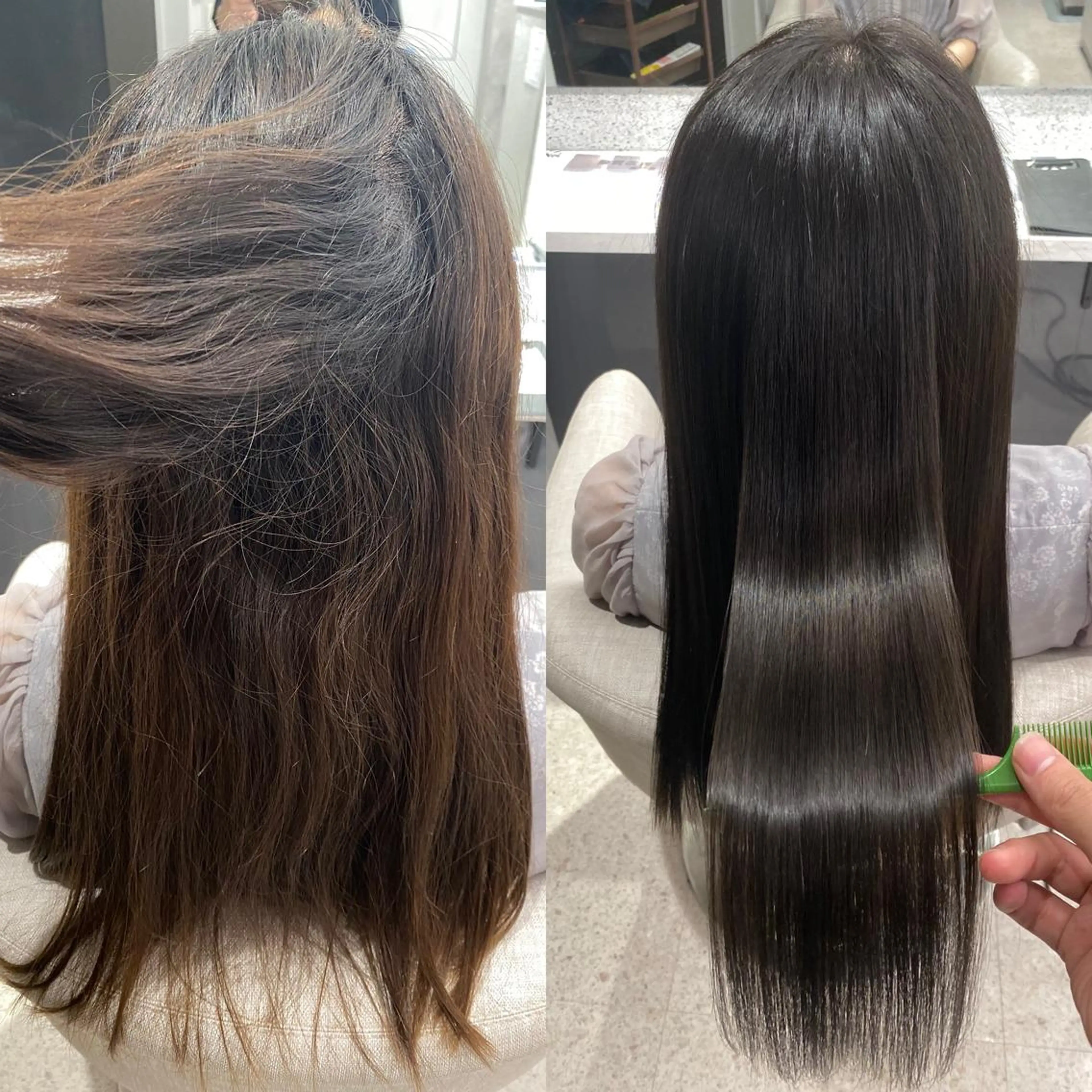 ロング 京都レイヤーカット/ 縮毛矯正/羽柴りくのヘアスタイル