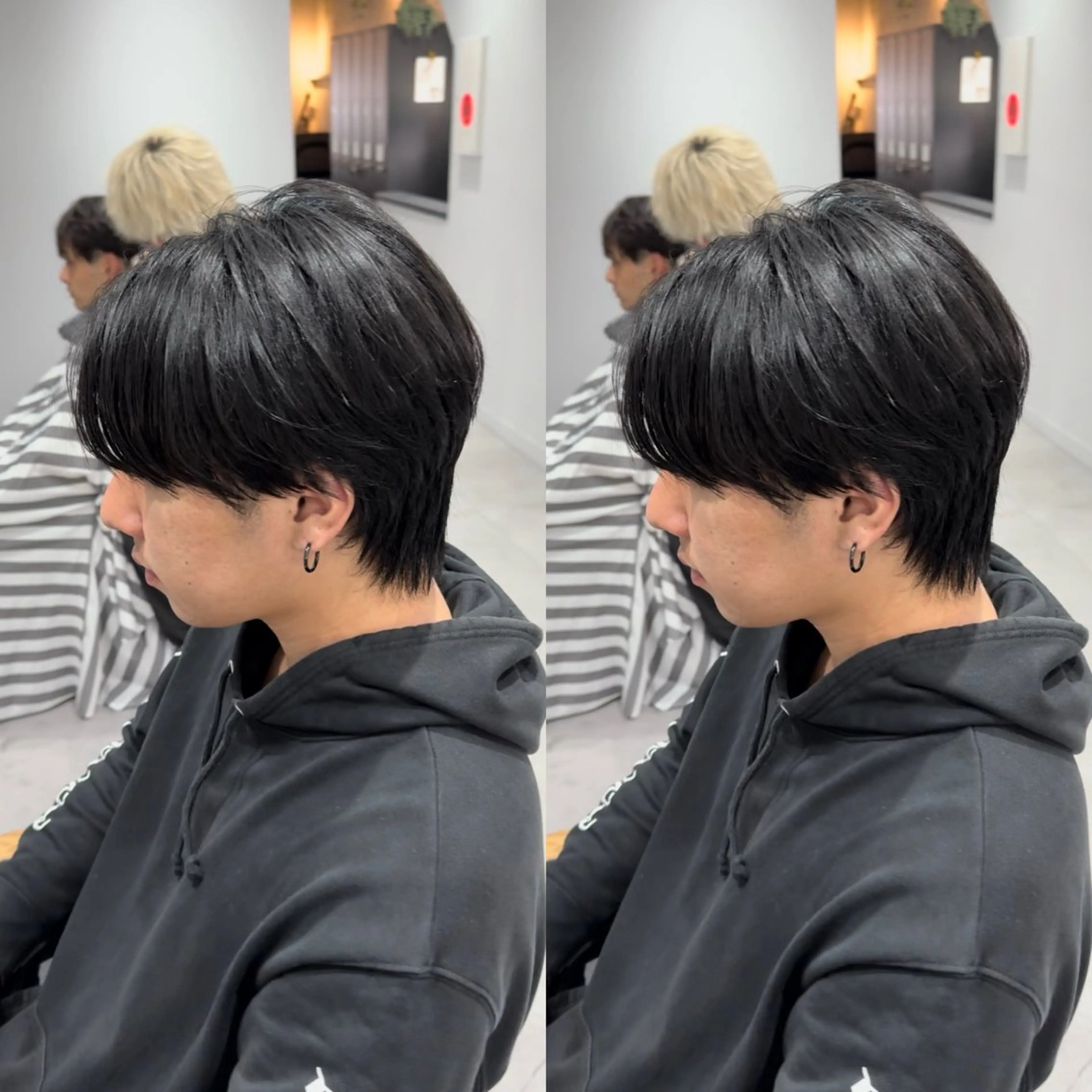 パーマ メンズ カット パーマ センターパート ／植田のヘアスタイル