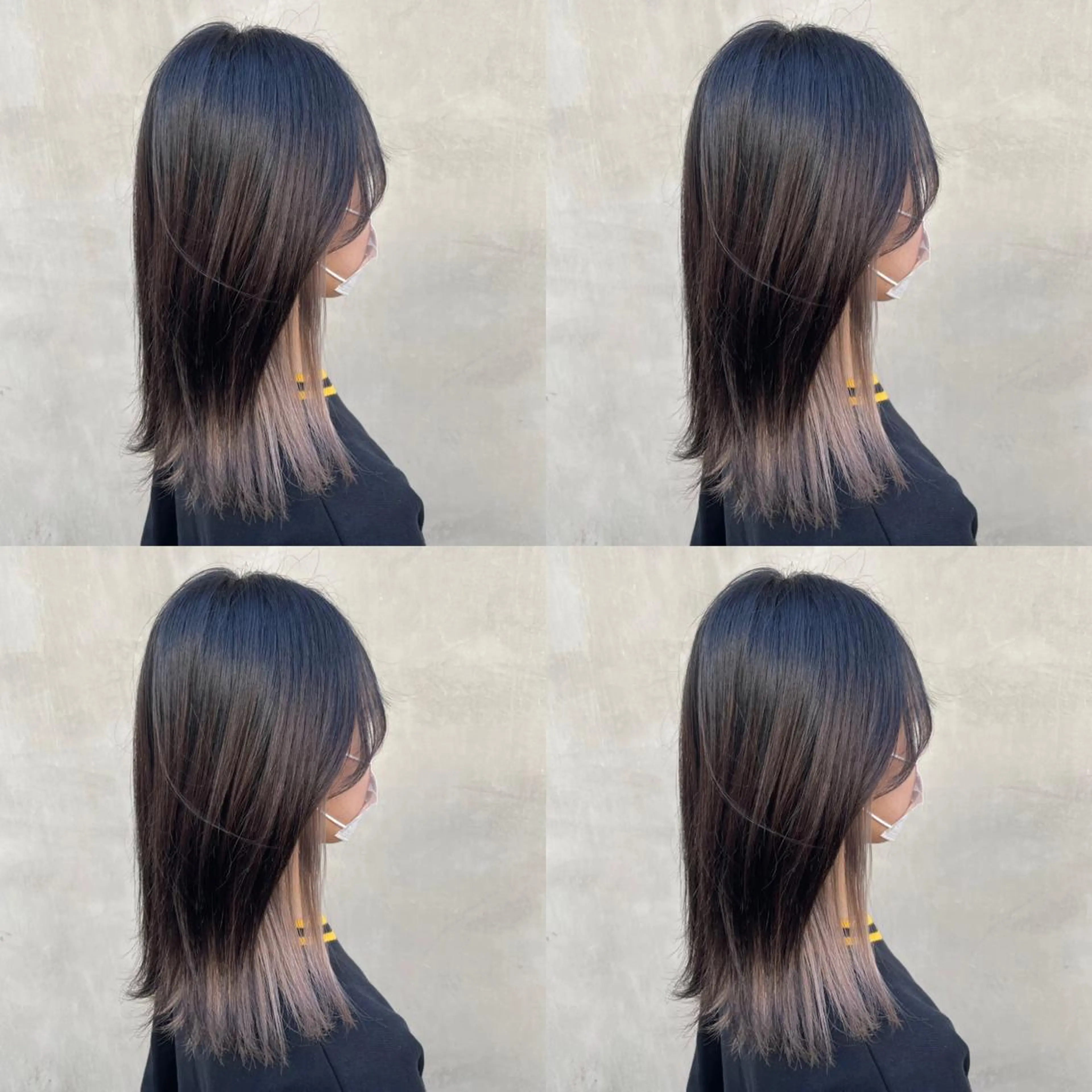 ミディアム ヘアカラー 韓国ヘア/レイヤー 🇰🇷/艶髪/長橋のヘアスタイル