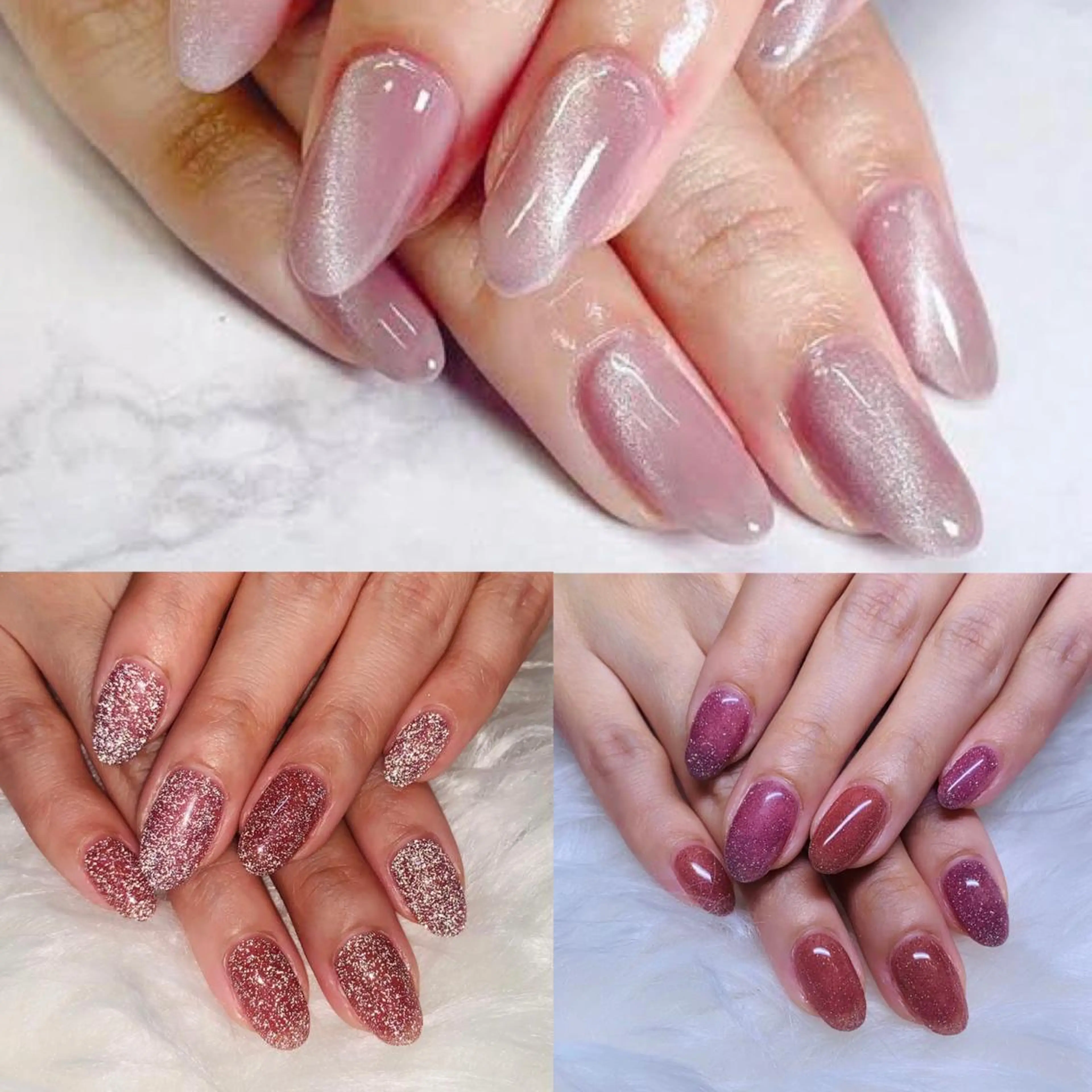 ネイル フラッシュネイル マグネットネイル ワンカラーネイル シンプルネイル Mon trésor所属・Montrésor 名古屋ネイルサロンのネイルデザイン