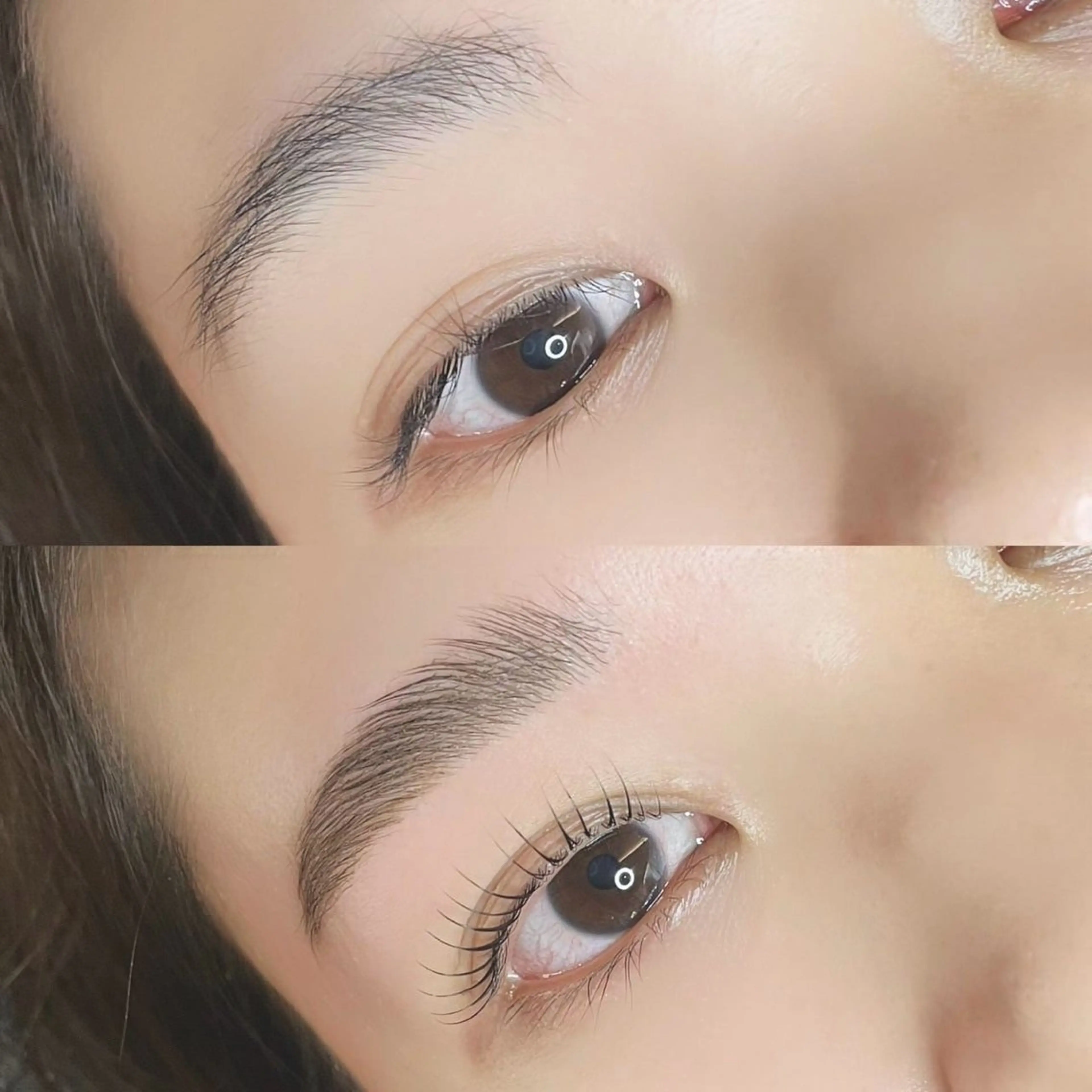 🥀眉毛まつ毛Set🌙 HBL（毛流れ矯正）×【上下】パーソナルラッシュリフトの写真