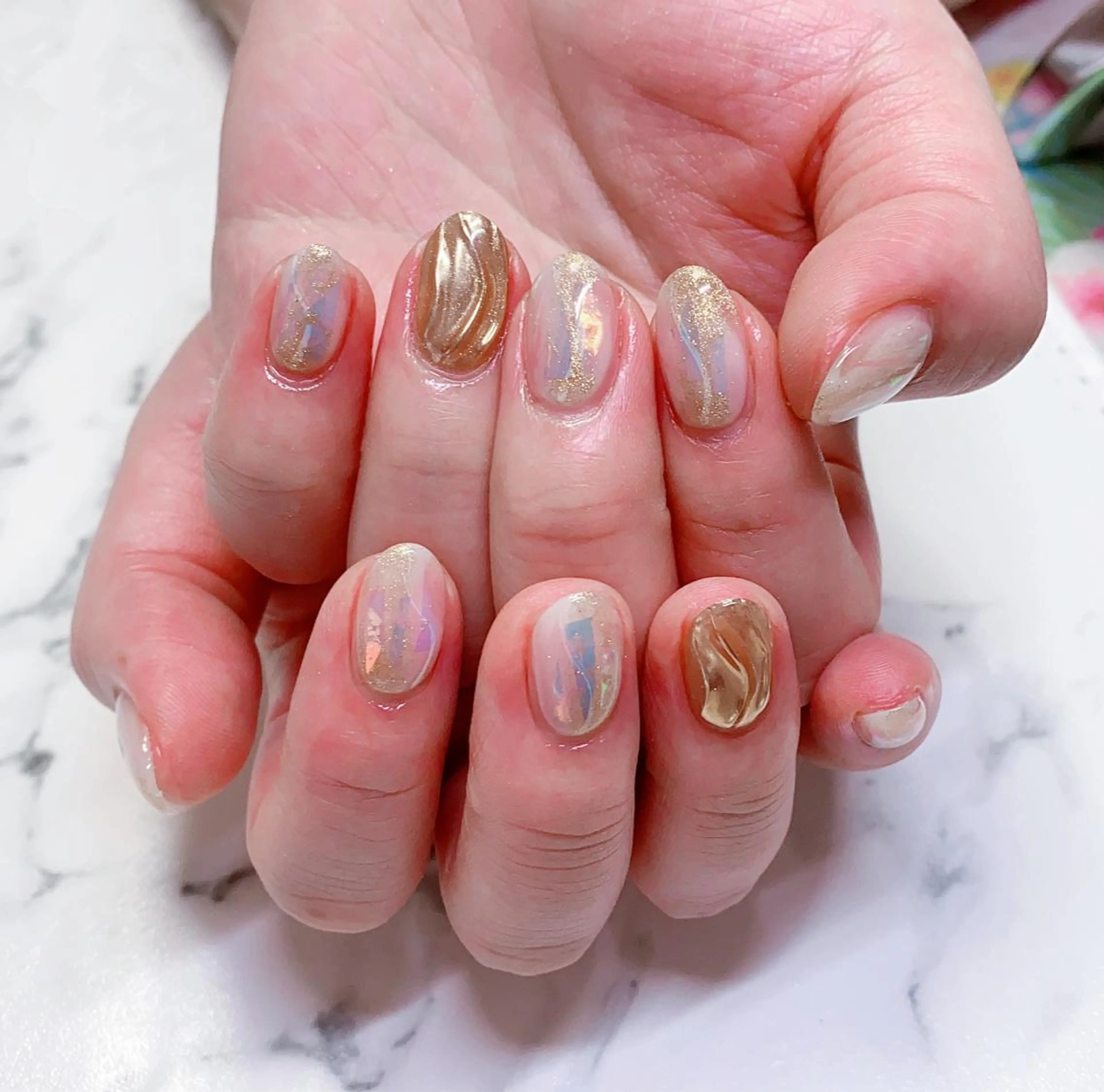 ロング カラー ネイル Q Free nailsのネイルデザイン